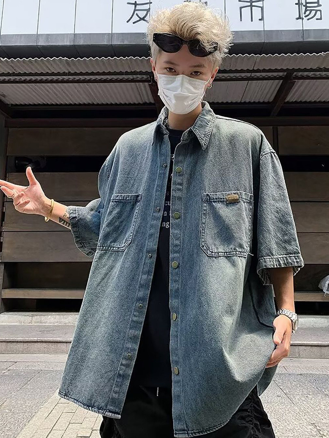 

StyleCast x Revolte Men Opaque Casual Shirt, Blue