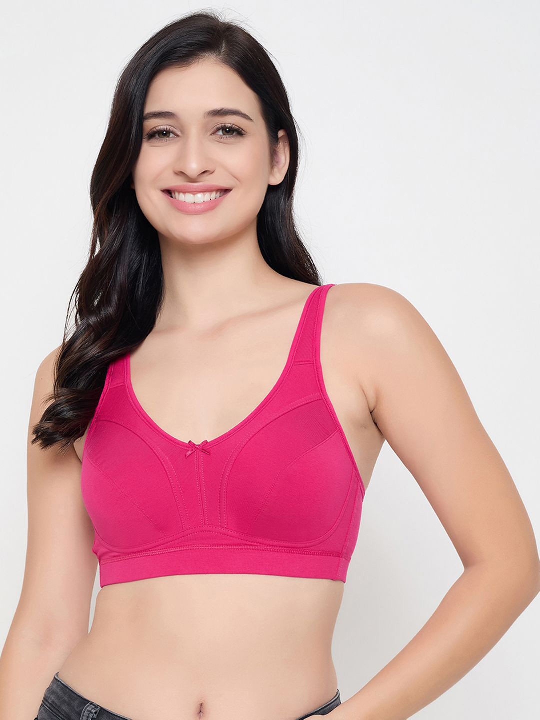 

Clovia Full Coverage Cotton T-shirt Bra, Pink