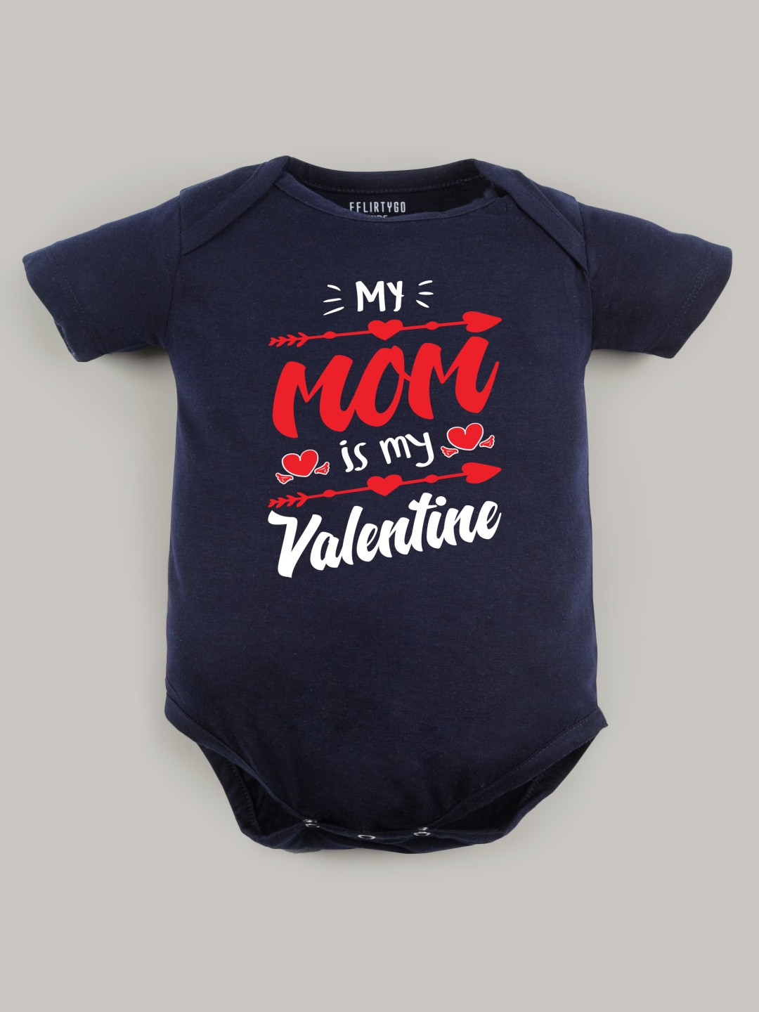 

FFLIRTYGO Infants Printed Cotton Bodysuit, Navy blue