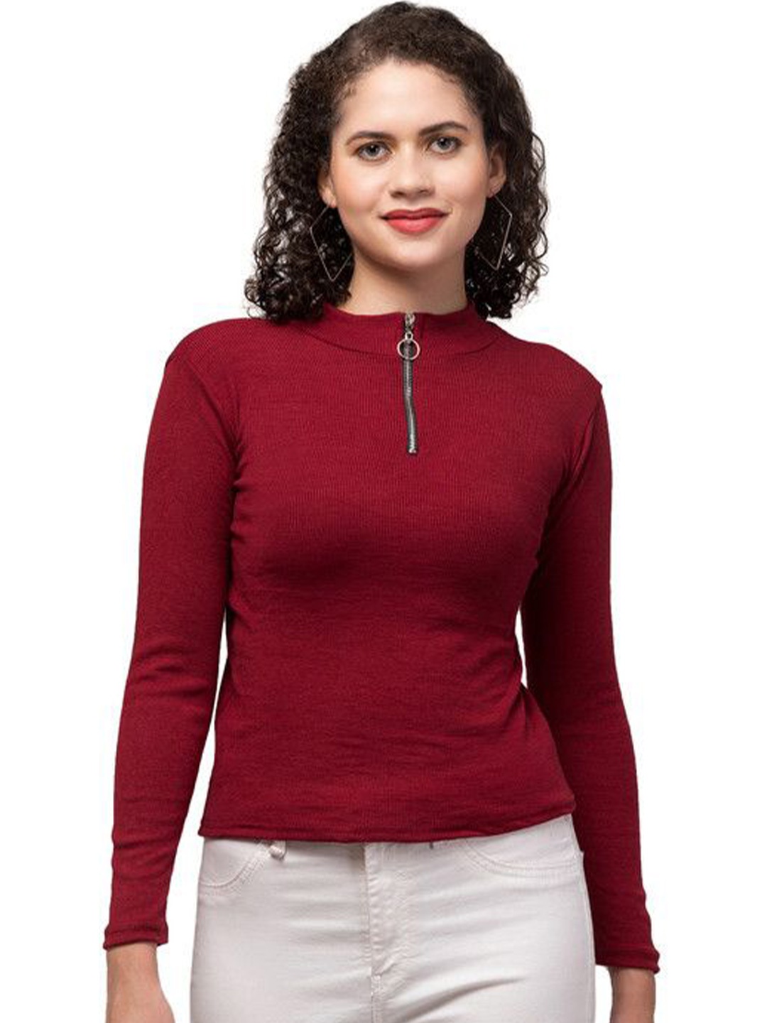 

STYLE PREZONE Top, Maroon