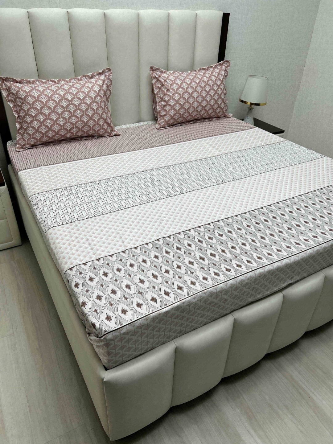 

Pure Decor Cotton King Size Double Bed Bedsheet With 2 Pillow Covers 2.74m X 2.74m, Rust