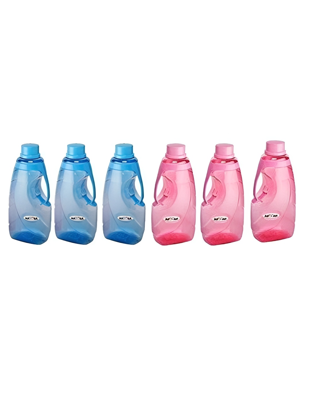 

Nayasa Blue & Pink Set of 6 Plastic Water Bottle