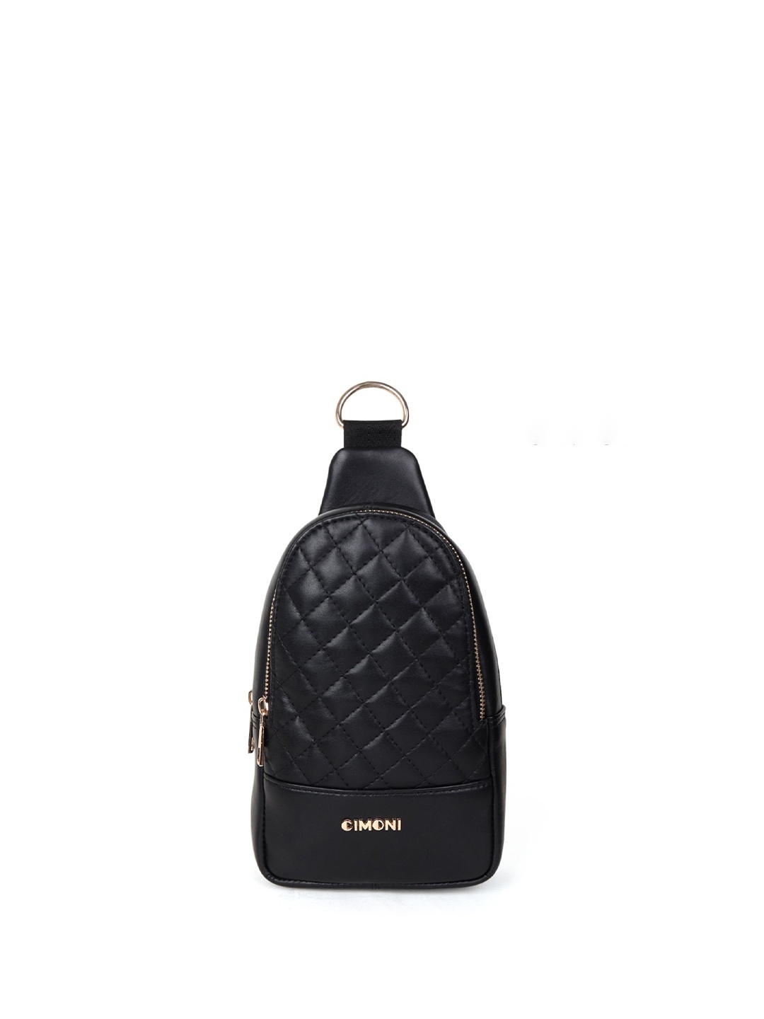 

CIMONI Unisex Backpack with Monster Key Fob, Black