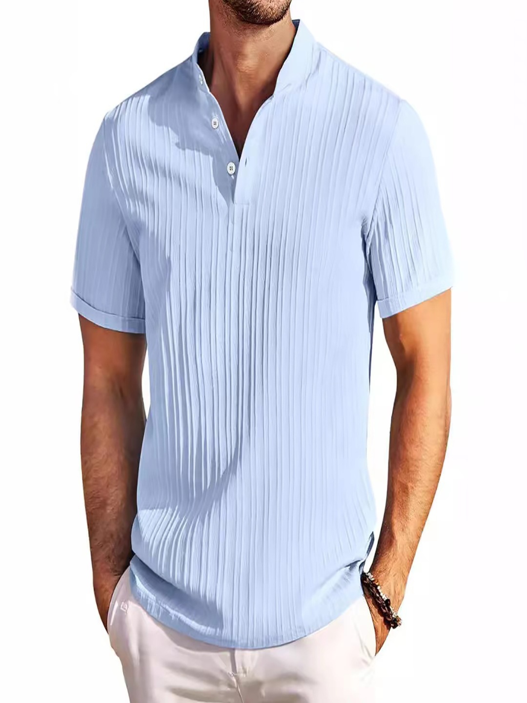 

StyleCast x Revolte Men Polo Collar T-shirt, Blue