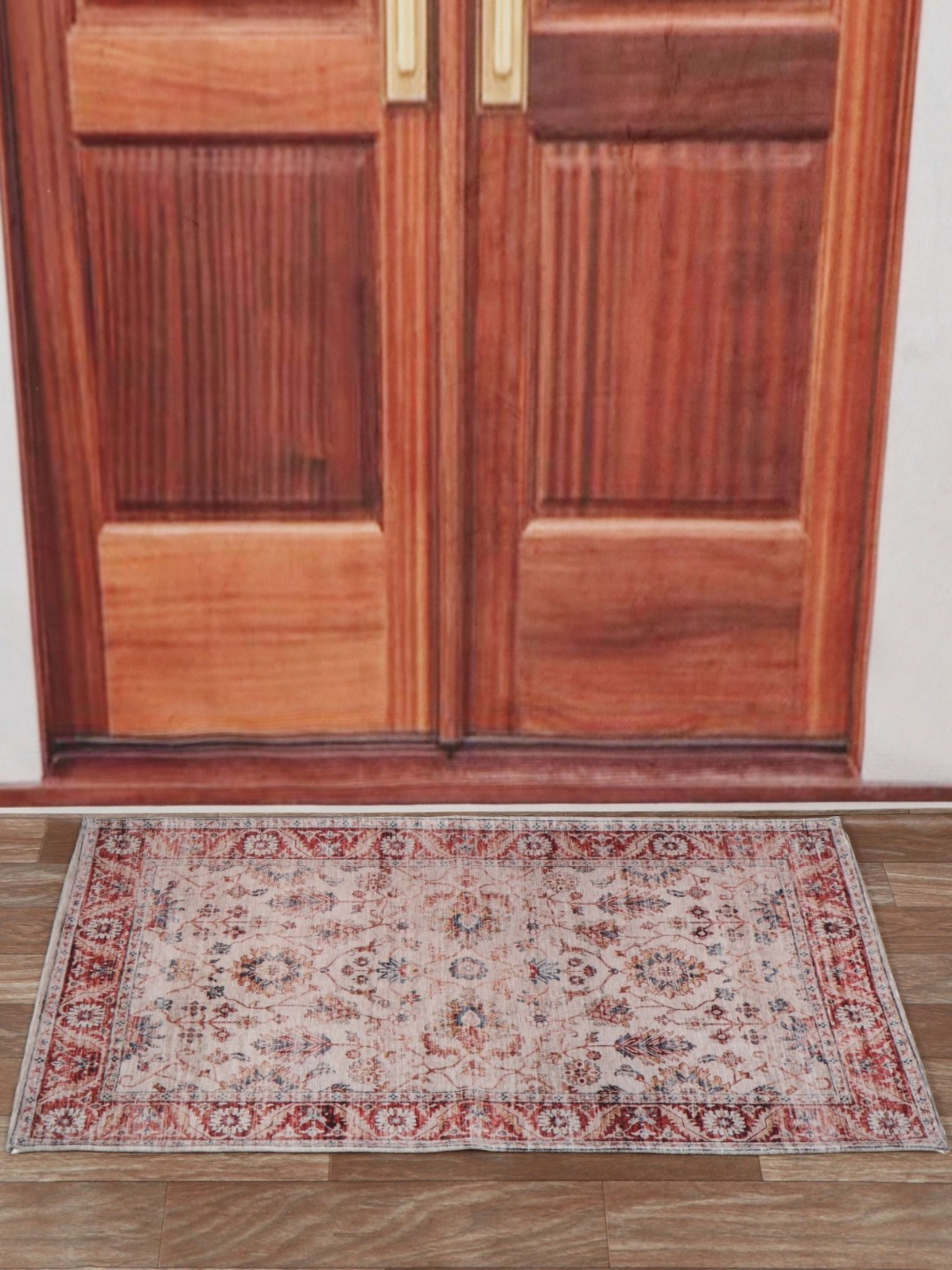 

Aura Beige & Red Printed Anti Skid Doormat