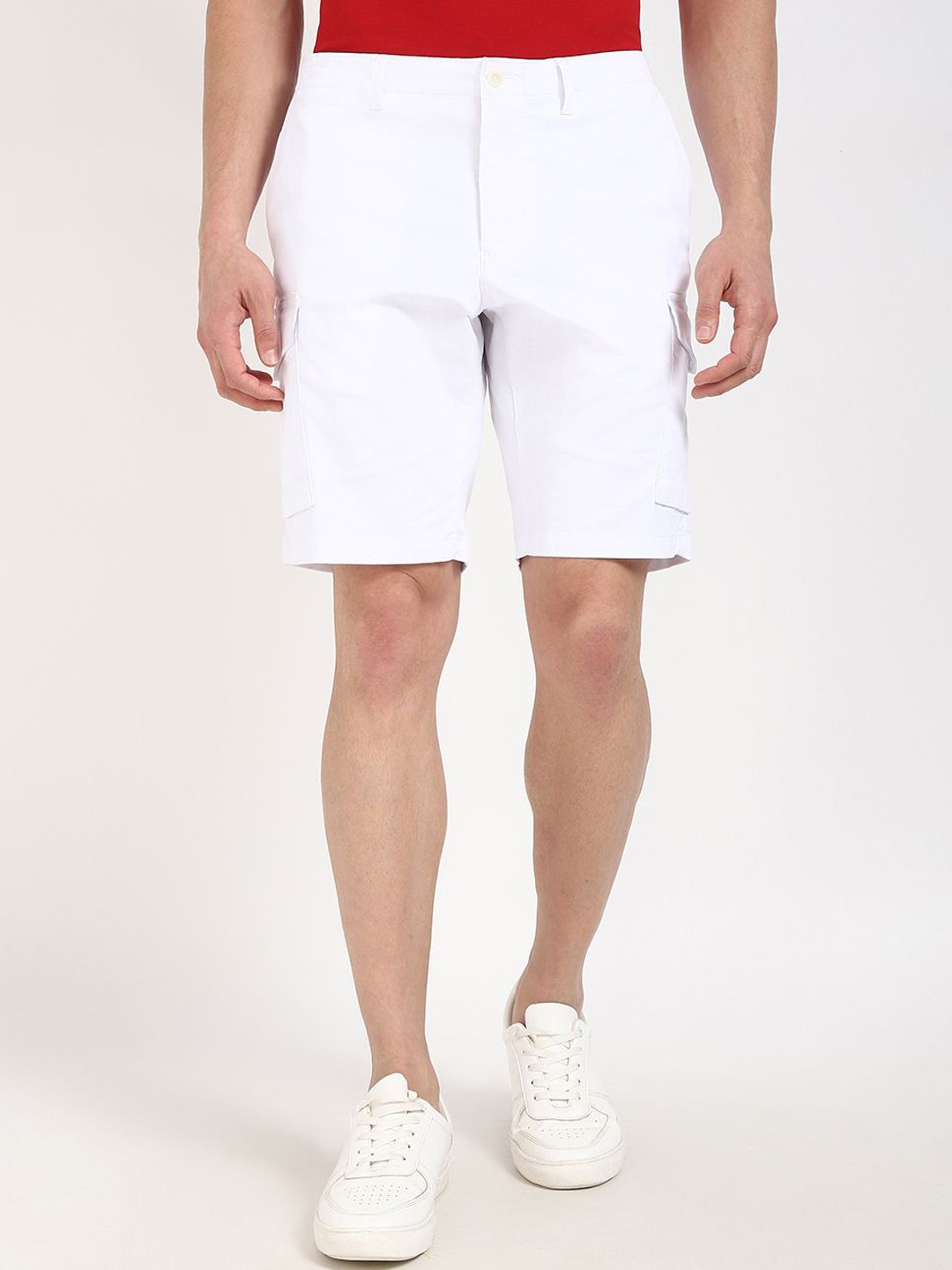 

Tommy Hilfiger Men Cotton Mid-Rise Regular Shorts, White