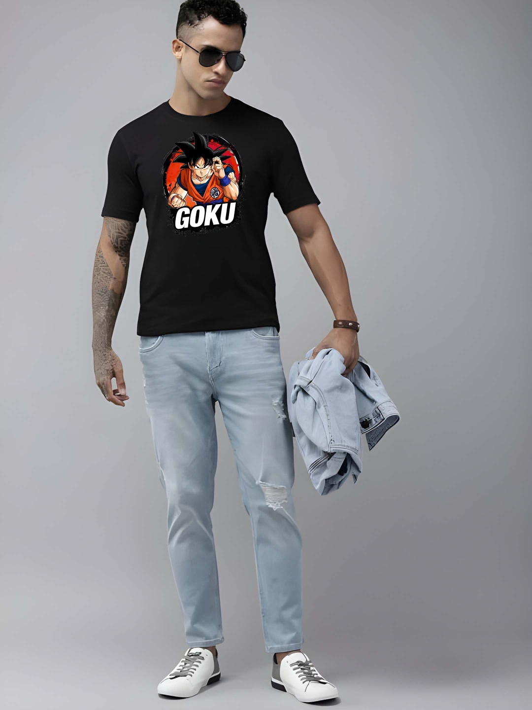 

Krimmple Men Pure Cotton T-shirt, Black