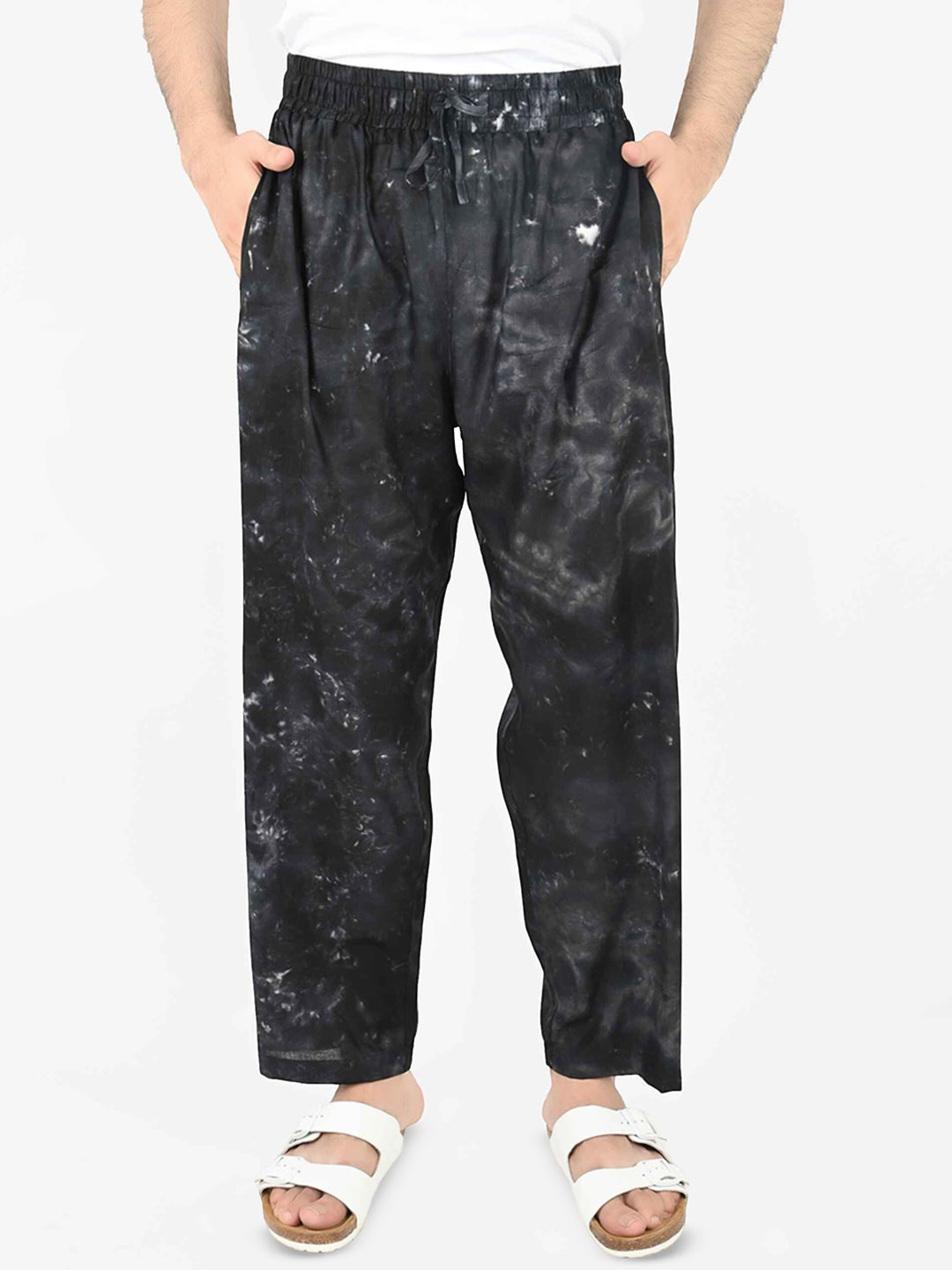 

Blissence Men Printed Pure Cotton Lounge Pant, Black