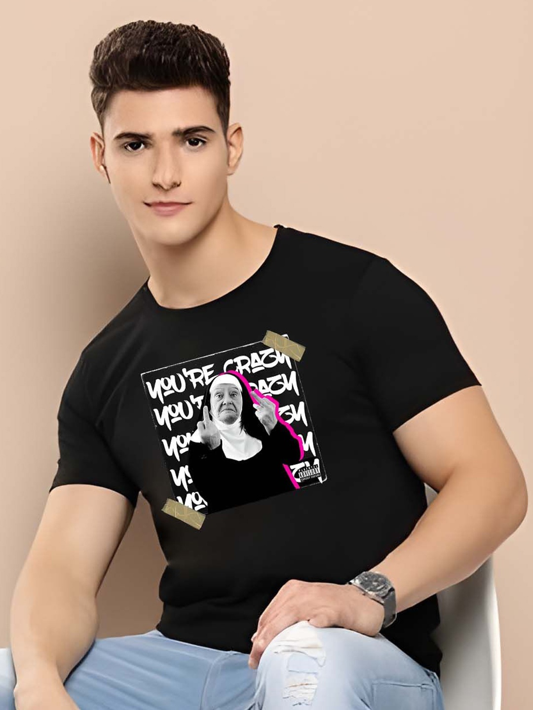 

Moda Rapido Men T-shirt, Black