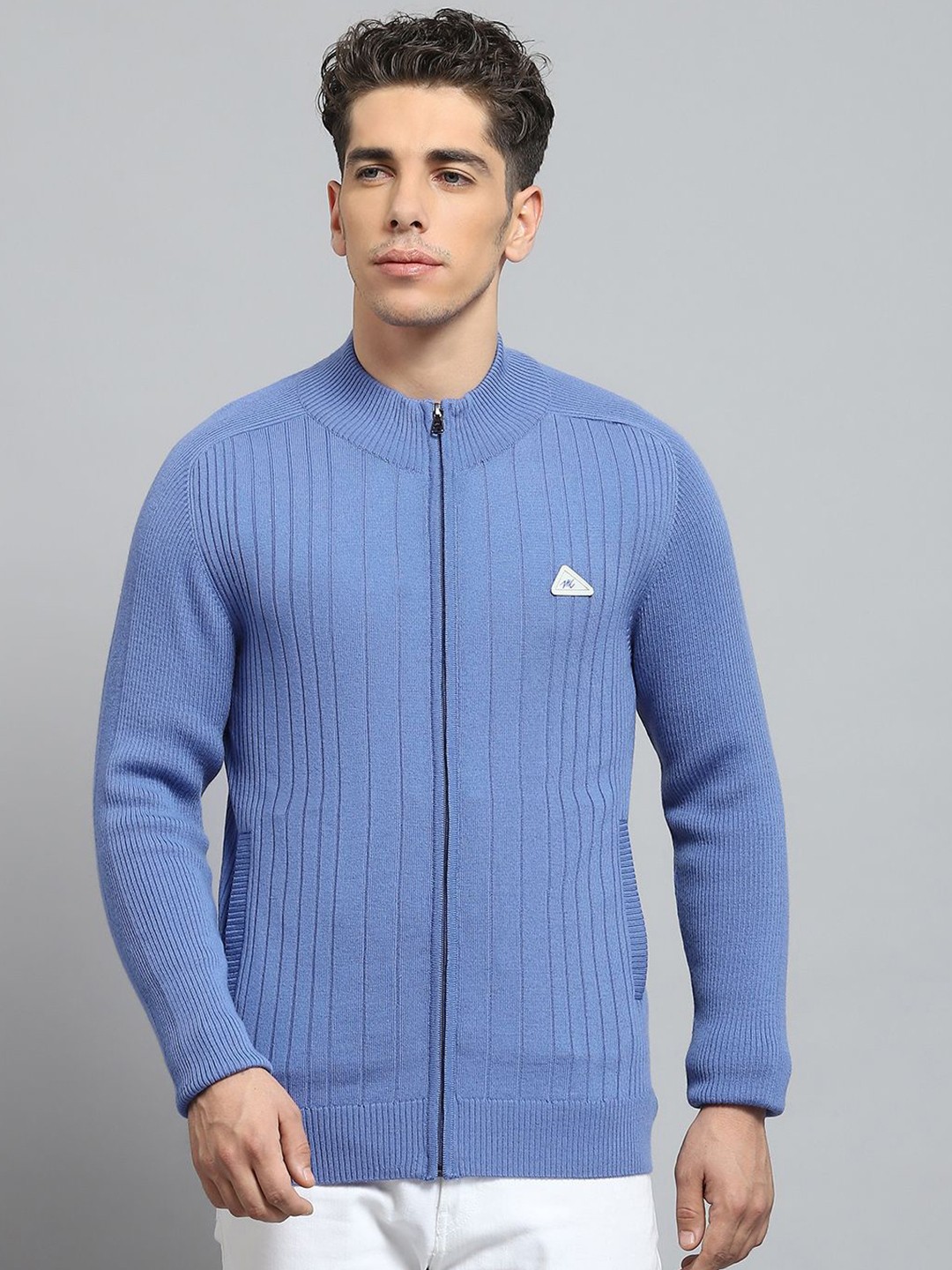 

Monte Carlo Men Striped Woollen, Blue