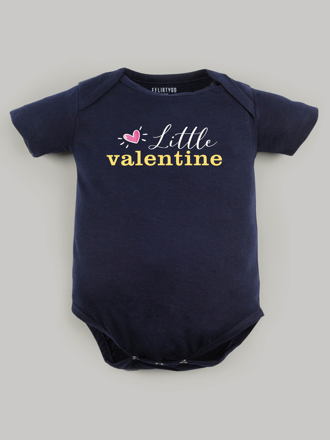 

FFLIRTYGO Infants Valentine day Printed Cotton Bodysuit, Navy blue