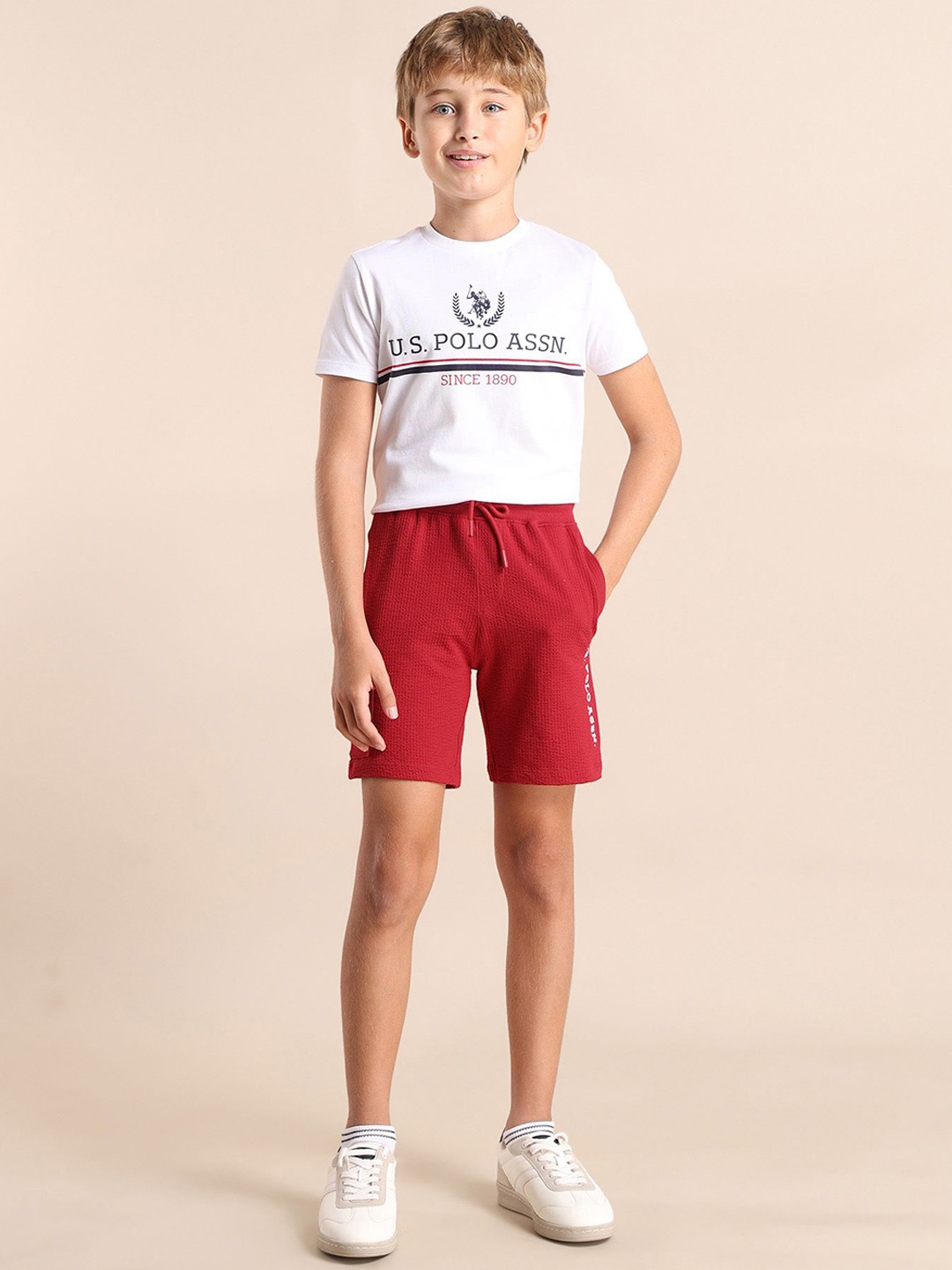 

U.S. Polo Assn. Kids Boys Printed Shorts, Red