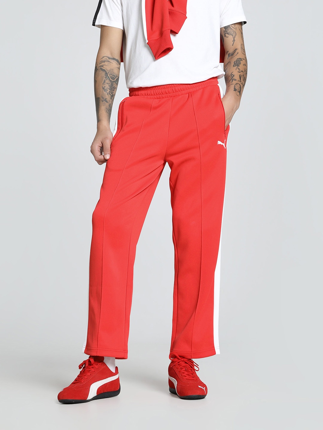 

Puma T7 Always On Men Relaxed Fit Track Pants, Red