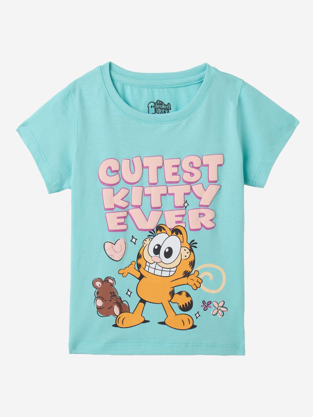 

The Souled Store Girls Garfield Printed T-shirt, Green