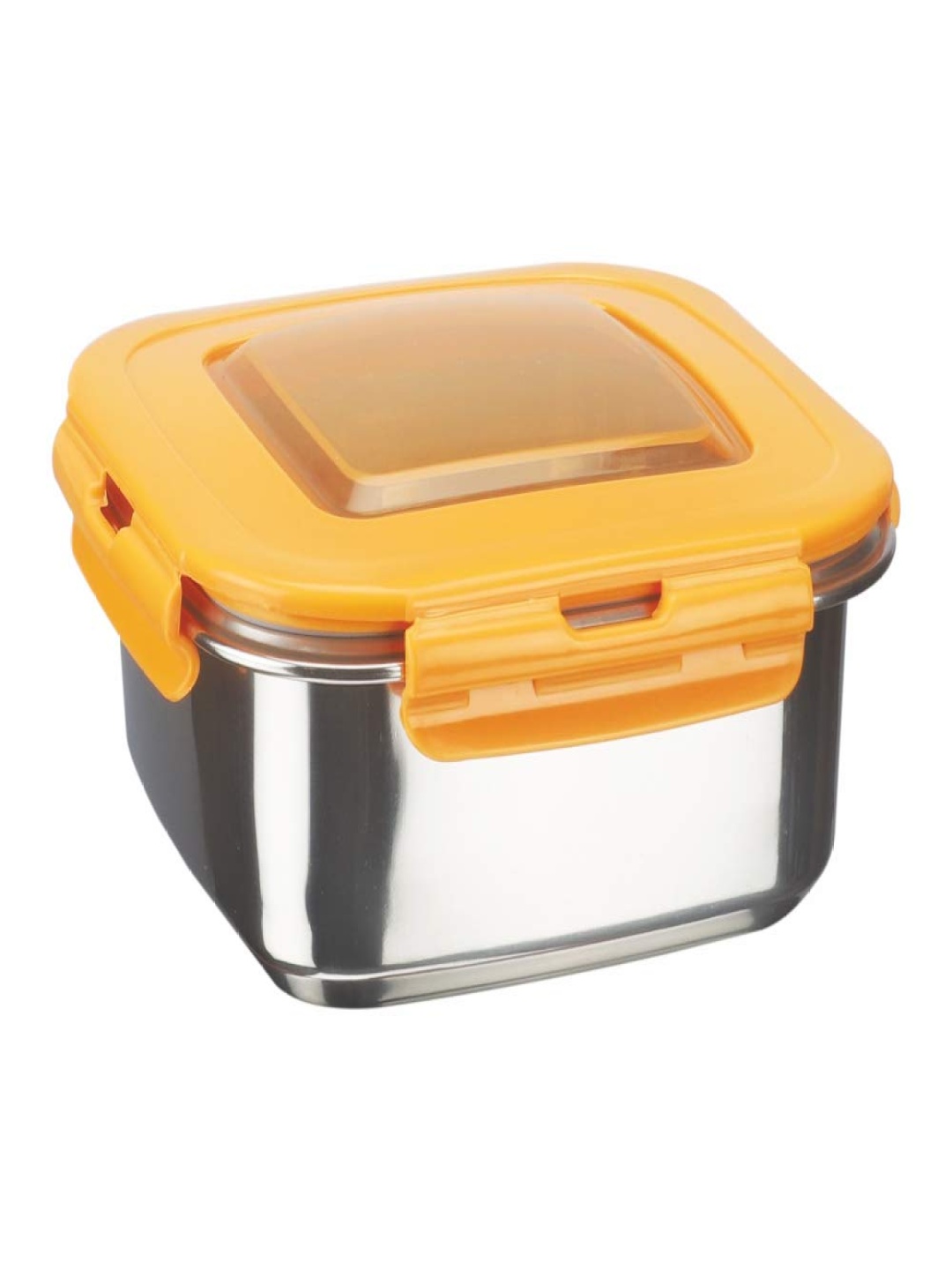 

Nayasa Eco Lock Orange Square Air Tight Leakproof Stainless Steel Lunchbox 700ML