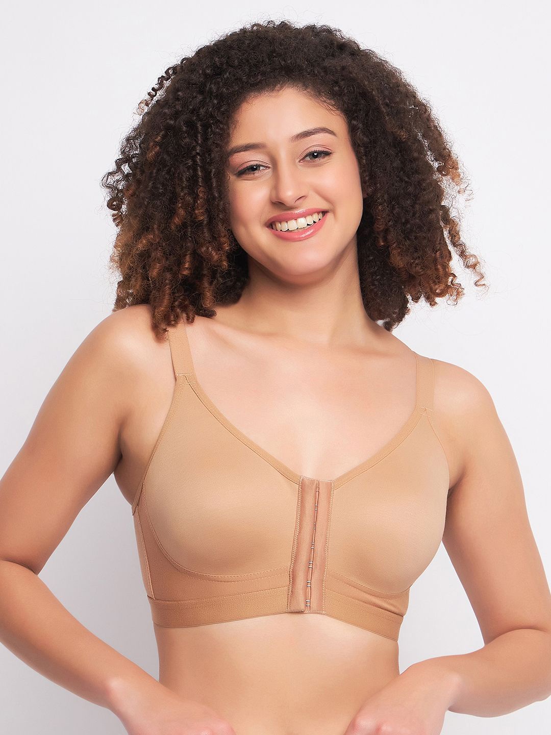 

Clovia Full Coverage Lightly Padded Cotton T-shirt Bra, Beige