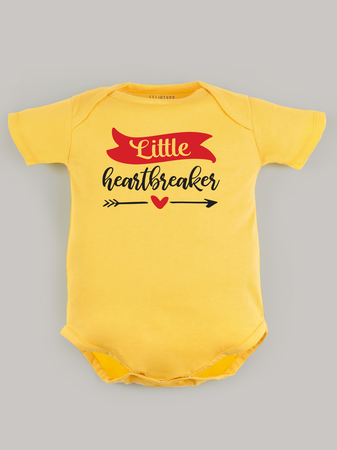 

FFLIRTYGO Infants Valentine Day Printed Cotton Bodysuit, Yellow