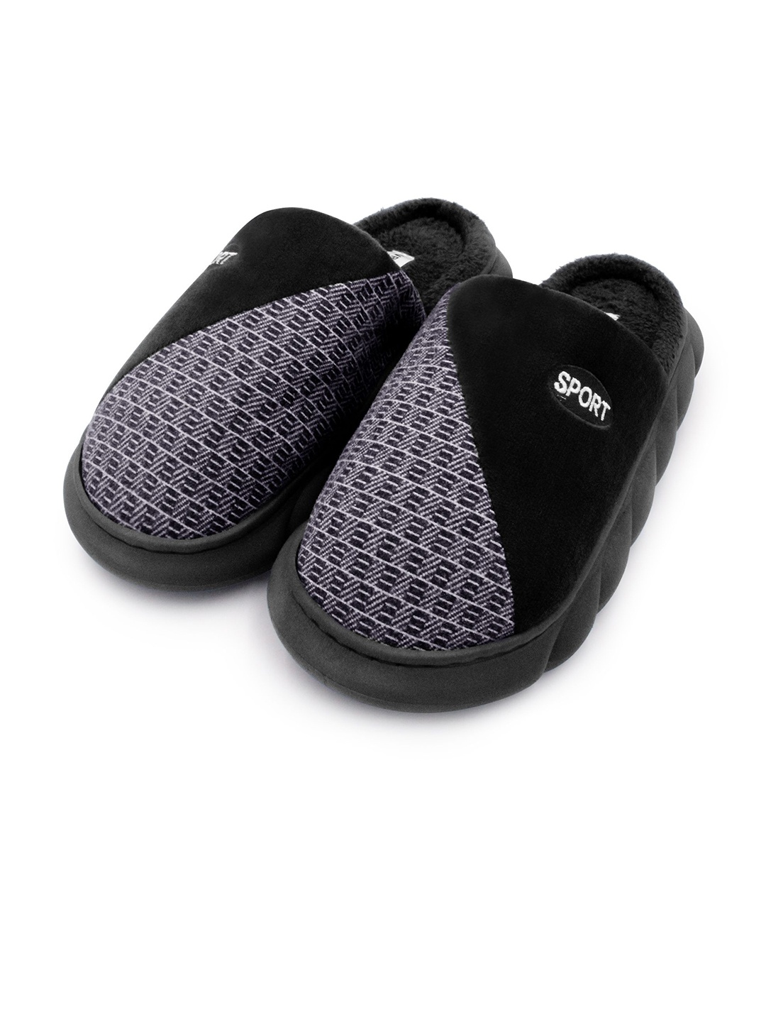 

JENNA Men Room Slippers, Black