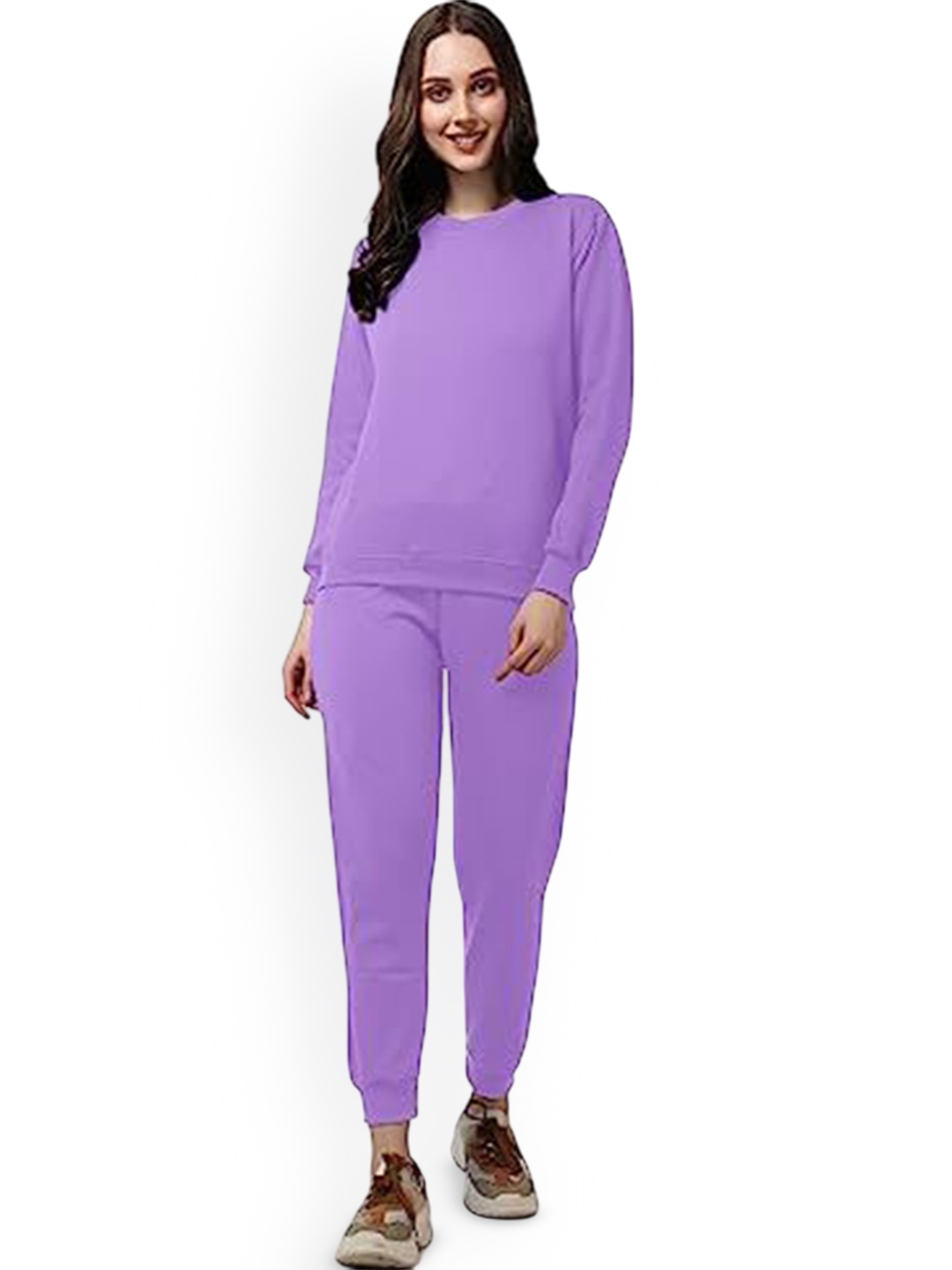 

NOTWILD Women Cotton Tracksuit, Lavender