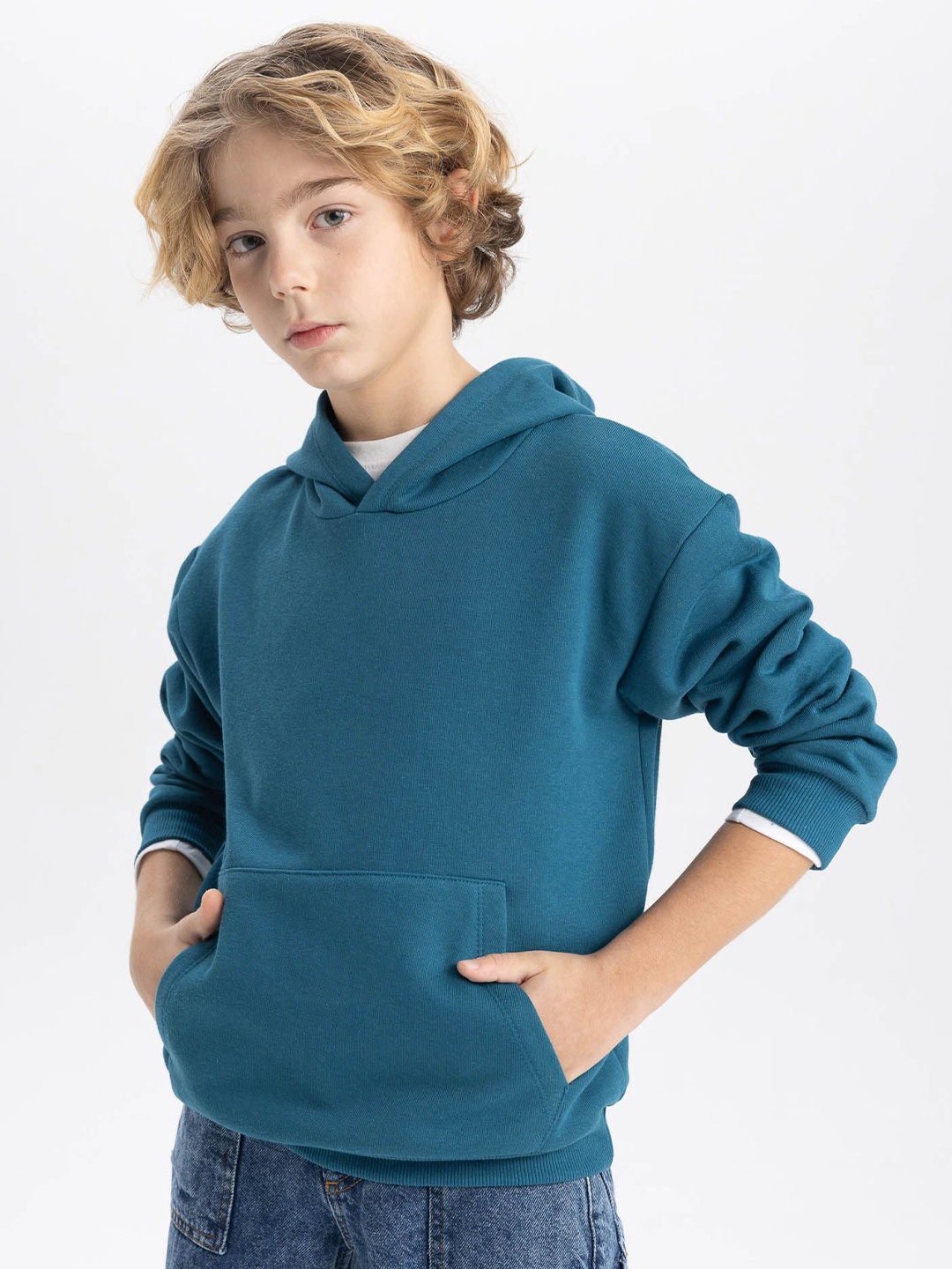 

DeFacto Boys Hooded Pullover, Blue