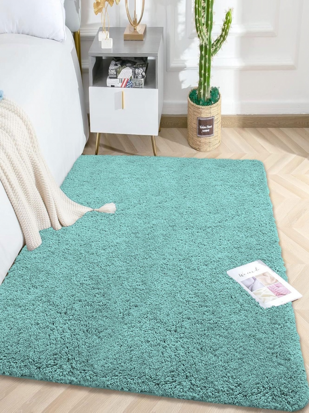 

LUXEHOME INTERNATIONAL Blue Solid Anti-Skid Other Carpet