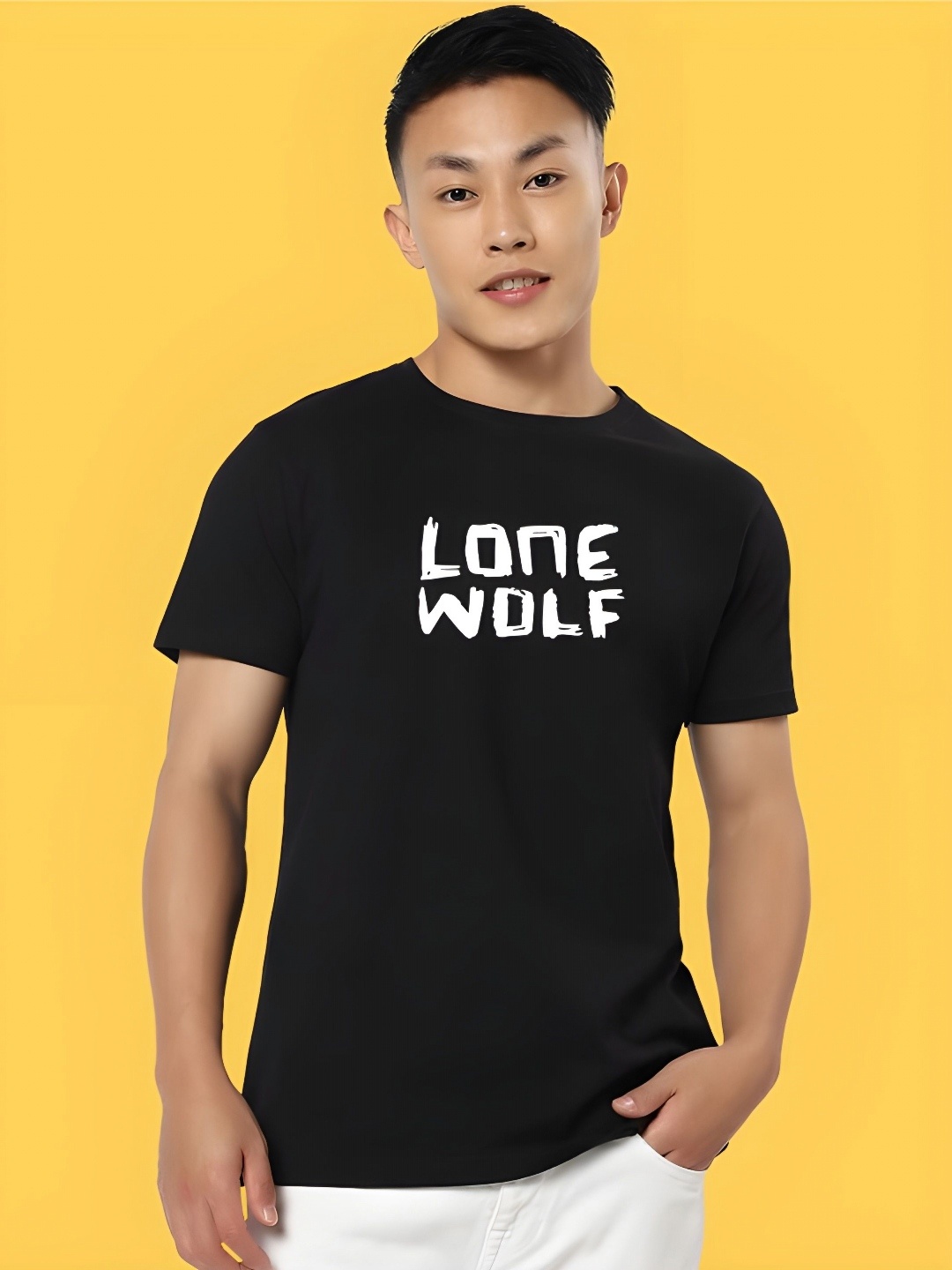 

Moda Rapido Men Typography Printed Round Neck Cotton T-shirt, Black