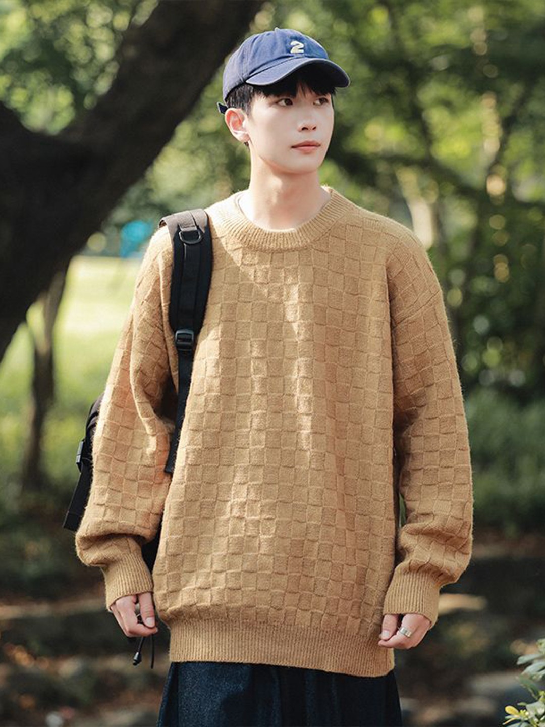 

StyleCast x Revolte Men Longline Pullover, Brown