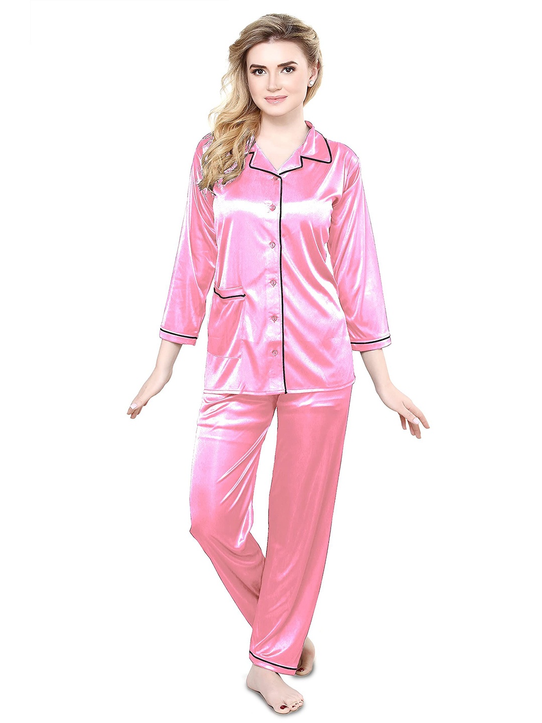 

TIGYWIGY Satin Night Suits, Pink