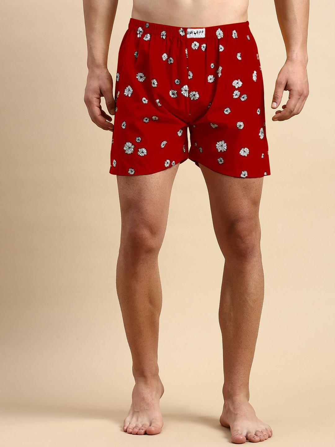 

SHOWOFF Men Printed Cotton Boxers SB-156_Red