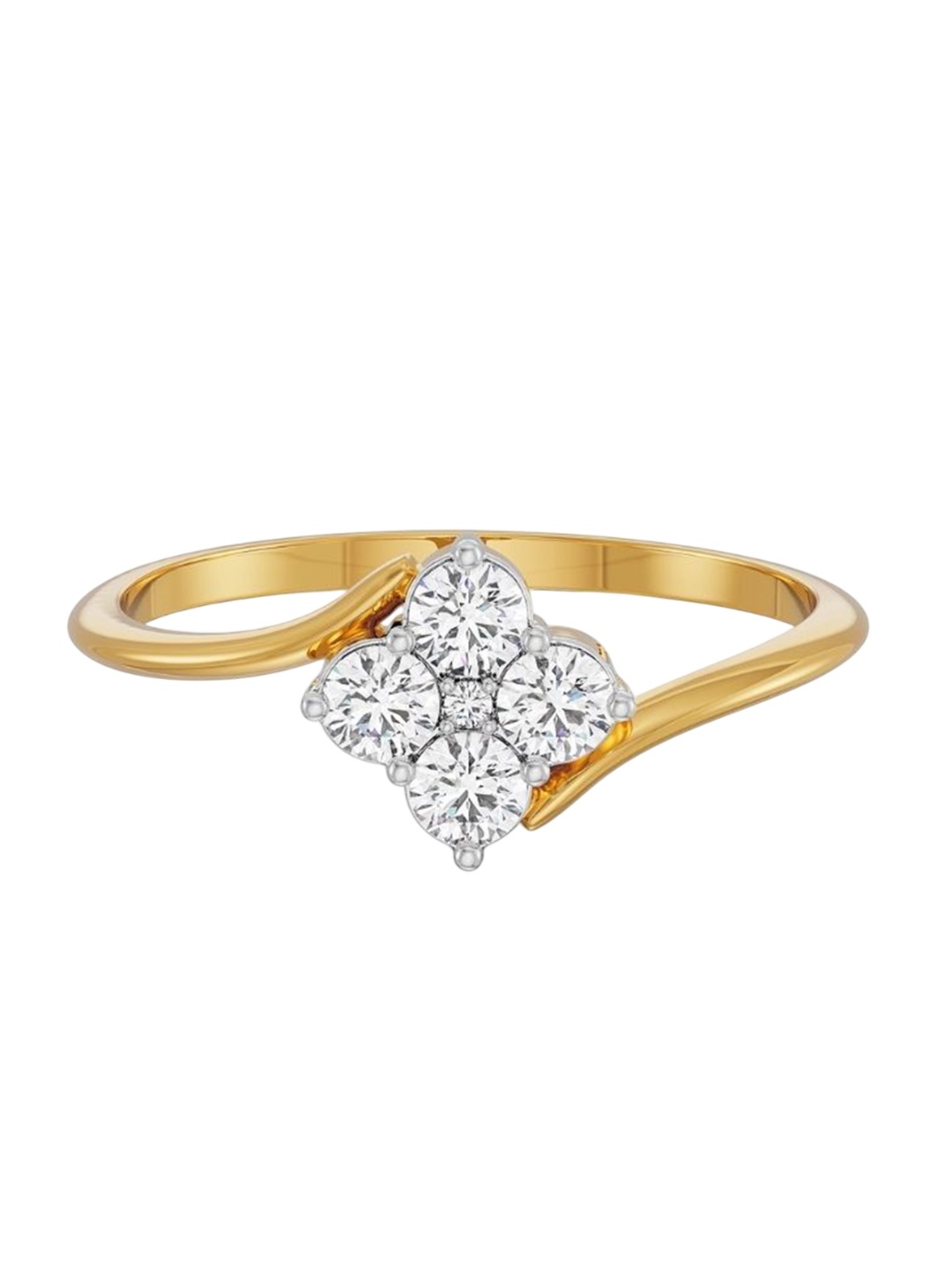 

Emori Women Fourfold Sparkle 14 Kt Gold 0.22 CT Diamond Ring