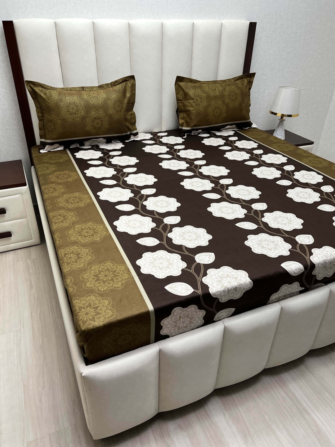 

Pure Decor Passion Fur Brown Printed Pure Cotton 350TC Queen Bedsheet Sets 2.28m x 2.54m