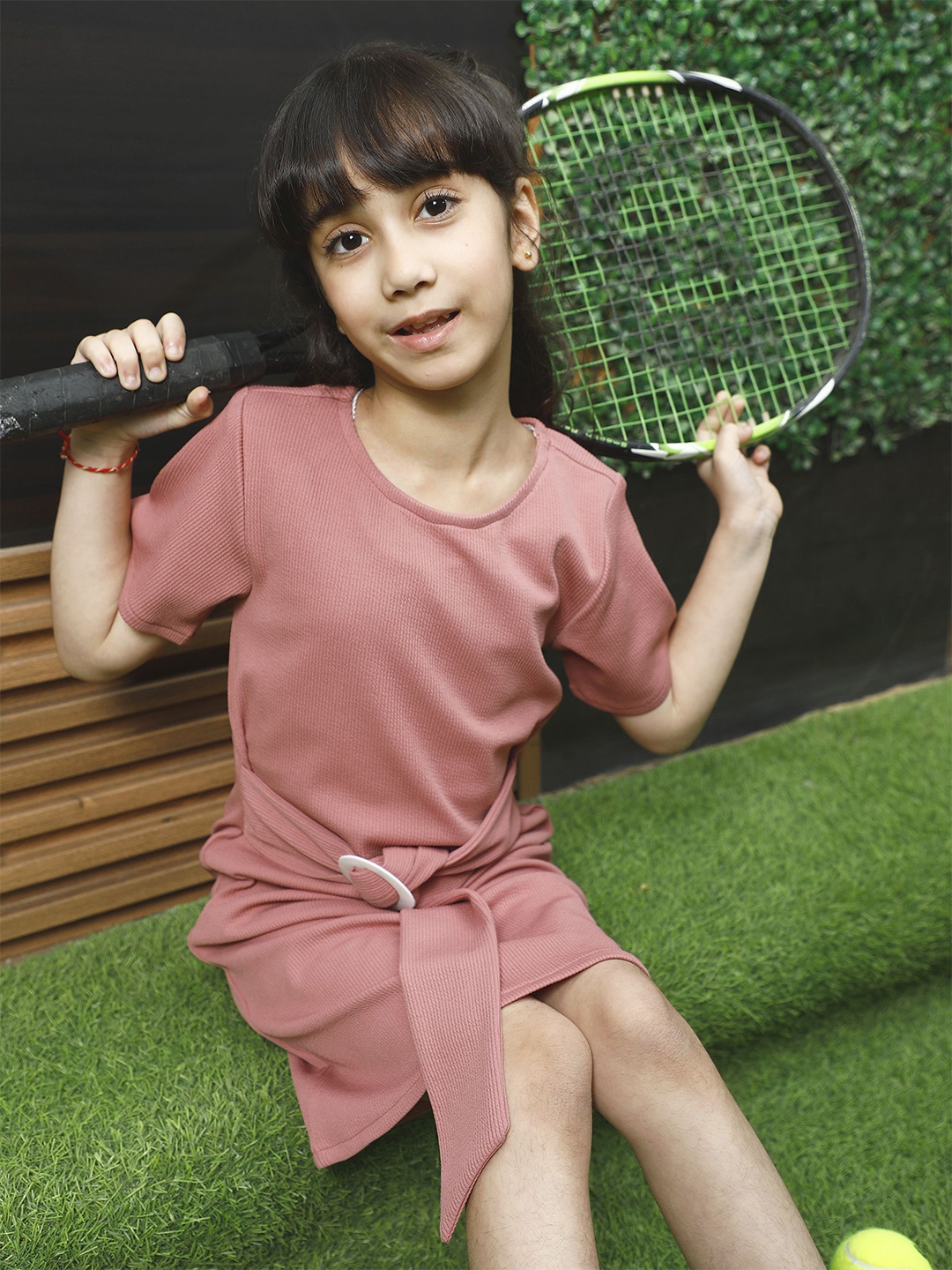 

Athena Girl A-Line Dress, Pink