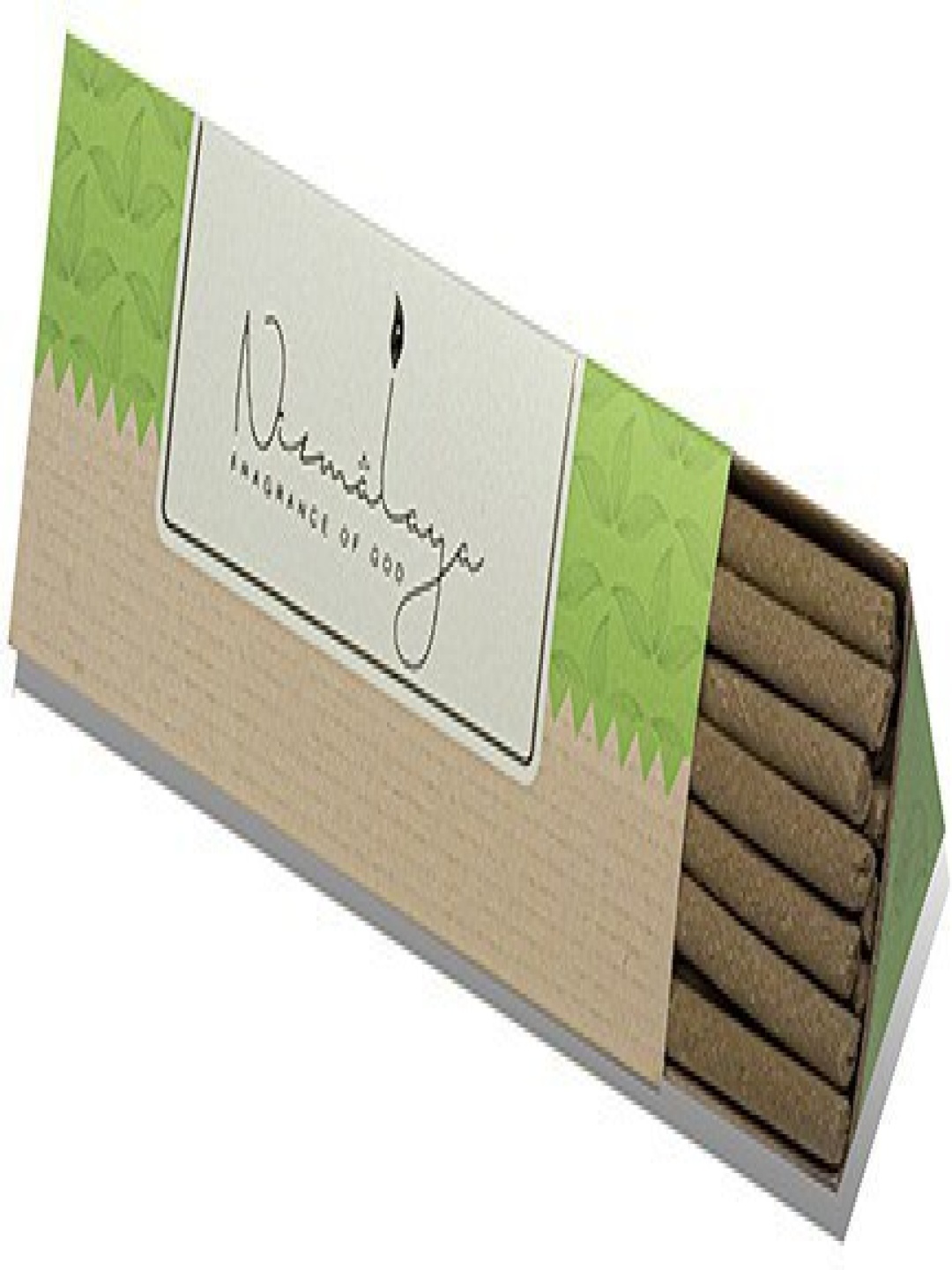 

Nirmalaya 30 Pieces Brown & Green Wooden Tulsi Dhoop1 Incense Sticks