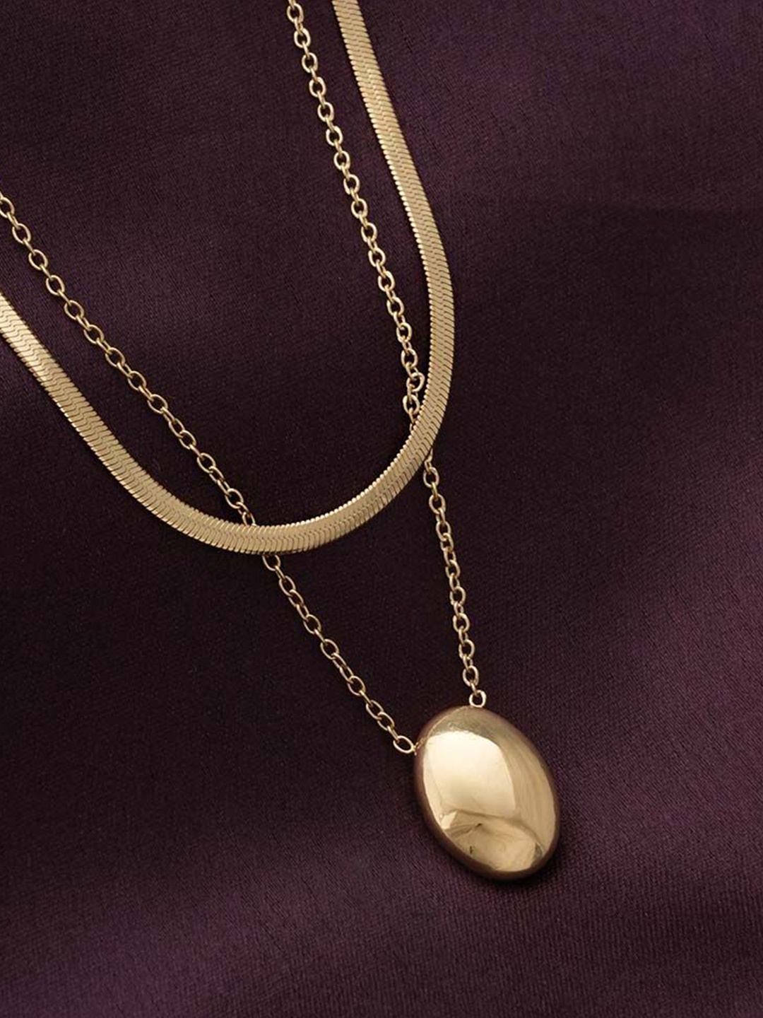 

PALMONAS Gold-Plated Waterproof & Anti-Tarnish Stainless Steel Layered Chain