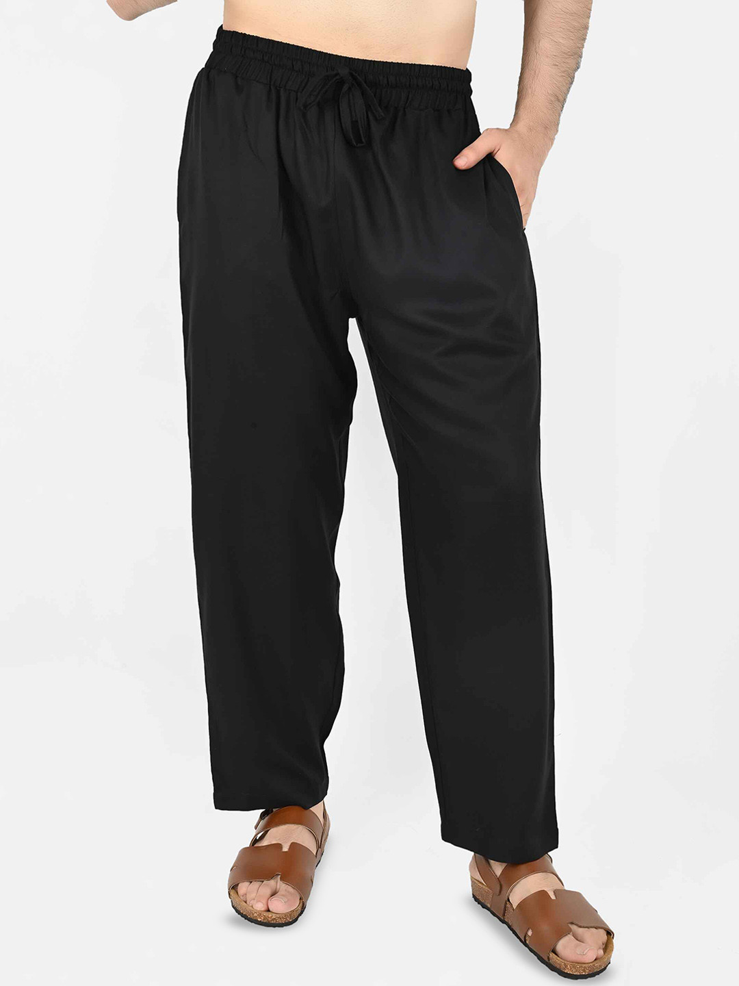 

Blissence Men Cotton Lounge Pants, Black