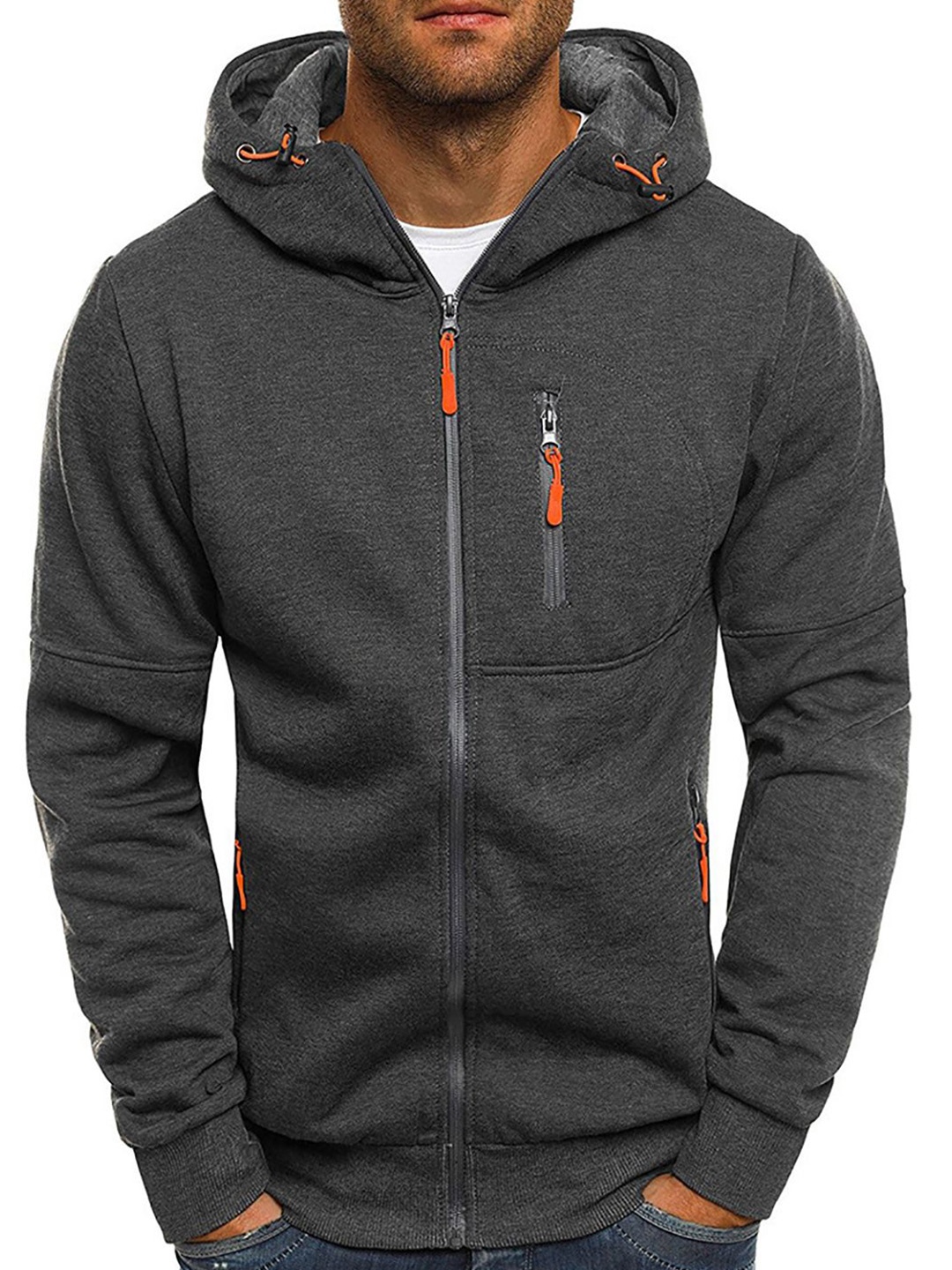 

StyleCast x Revolte Men Hooded Sweatshirt, Grey