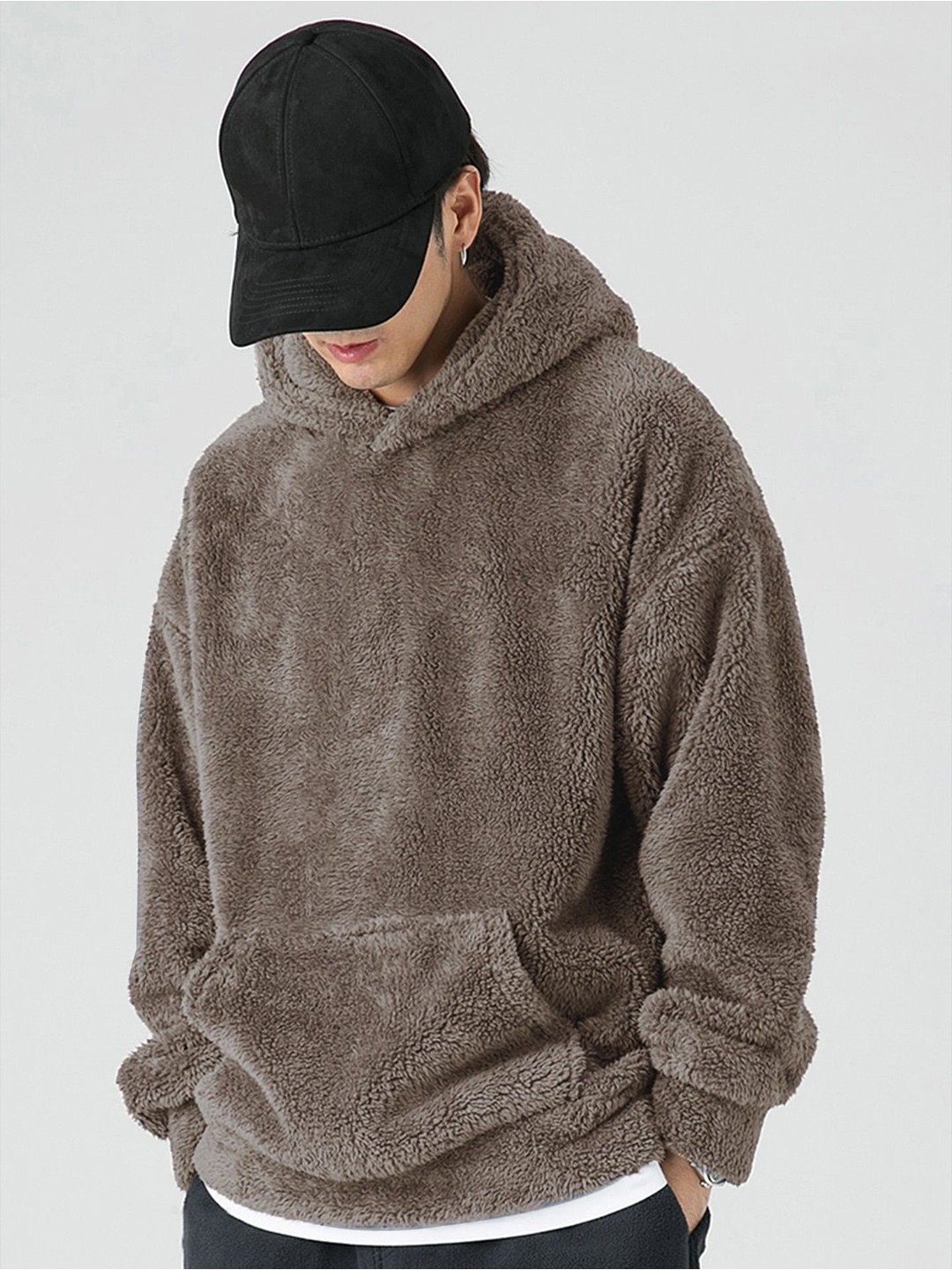 

StyleCast x Revolte Men Hooded Sweatshirt, Brown