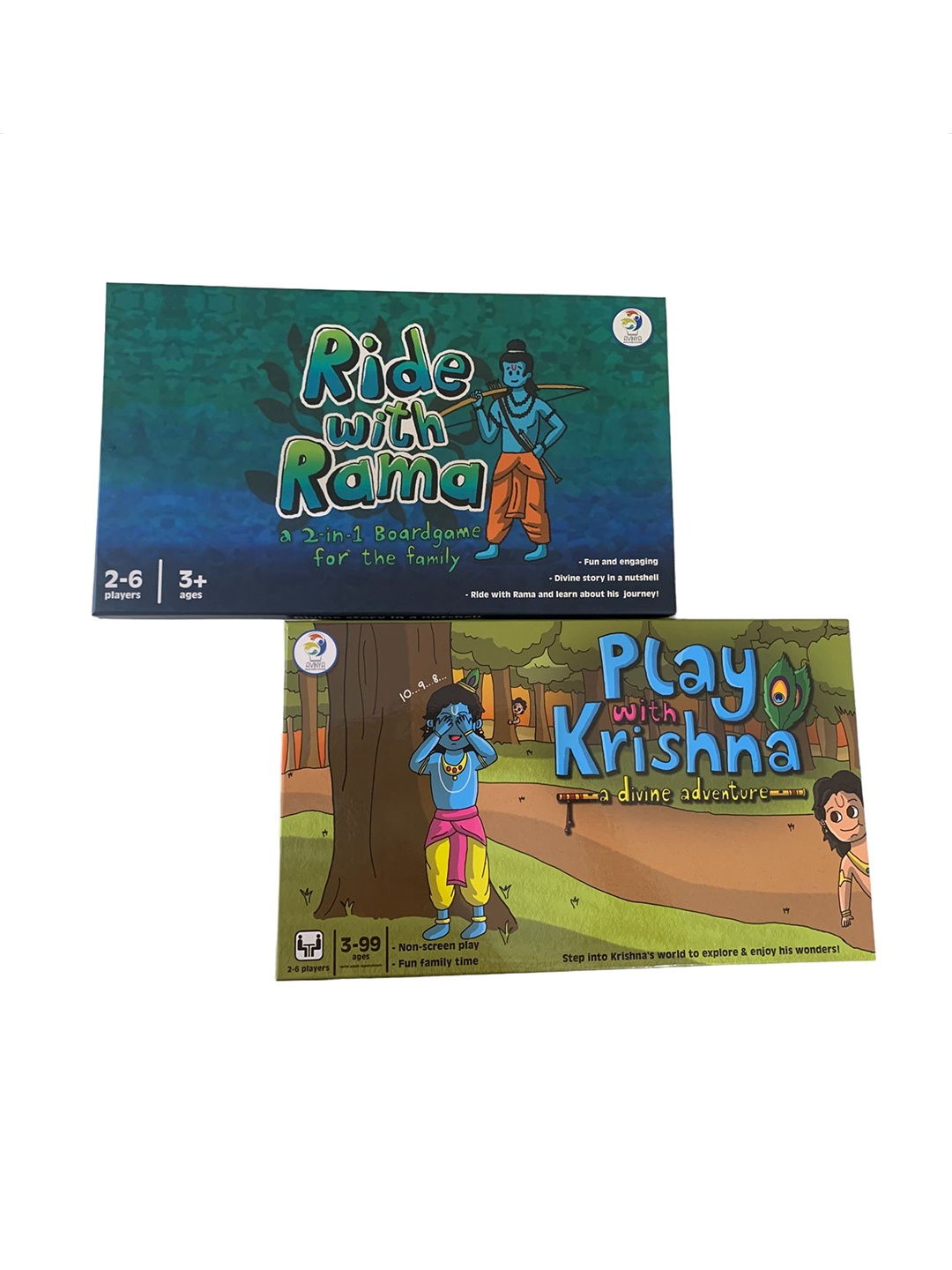 

Avinya and Co Kids Play with Krishna & Ride with Rama Board Game, Blue