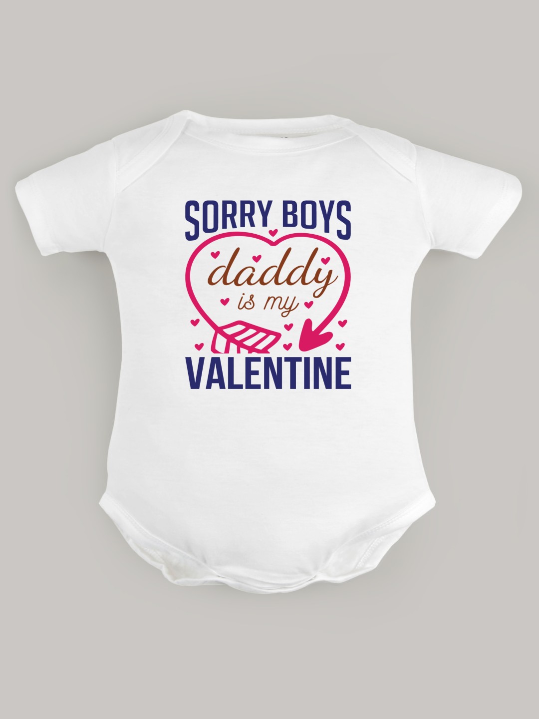 

FFLIRTYGO Infants Valentine day Printed Cotton Bodysuit, White