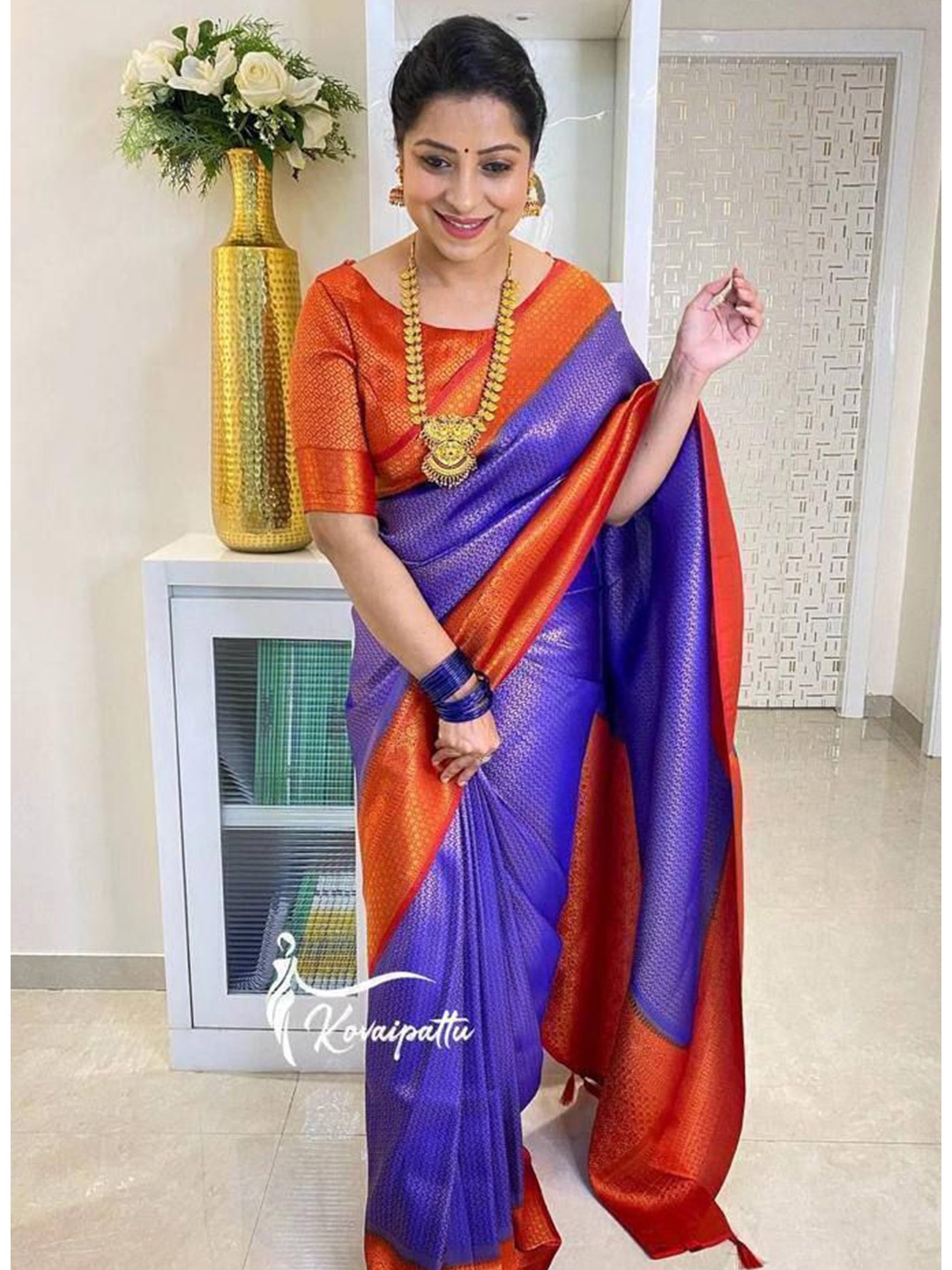 

bansari textiles Woven Design Zari Saree, Blue