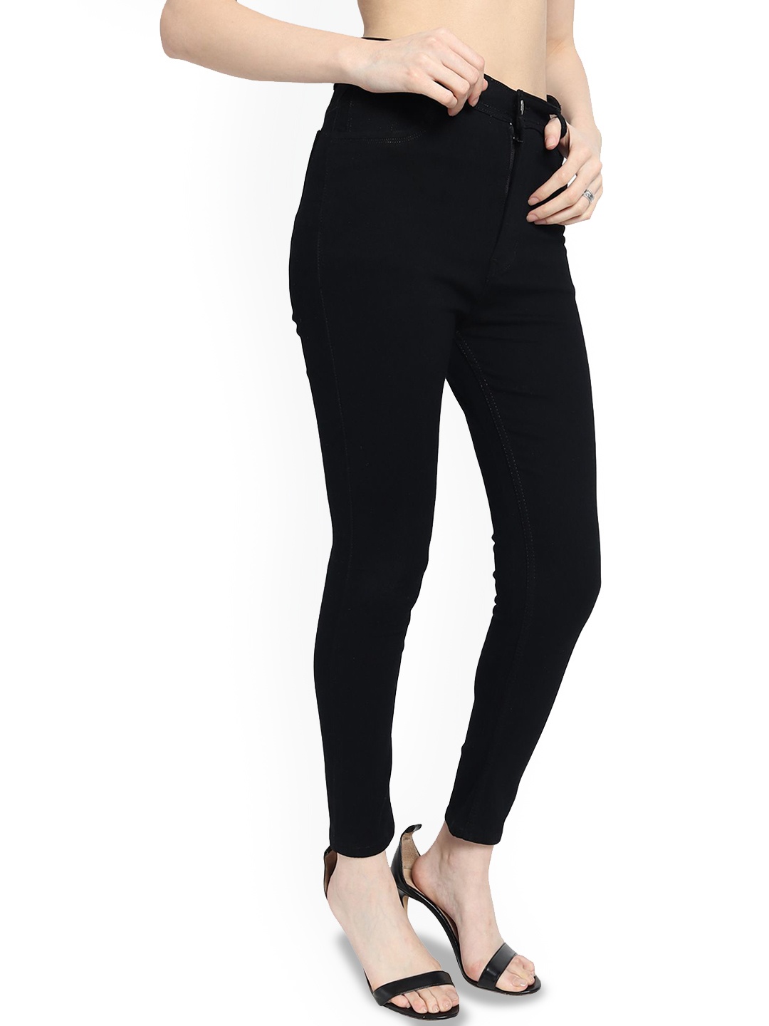 

kitty-fashion Women Jean Skinny Fit Stretchable Jeans, Black