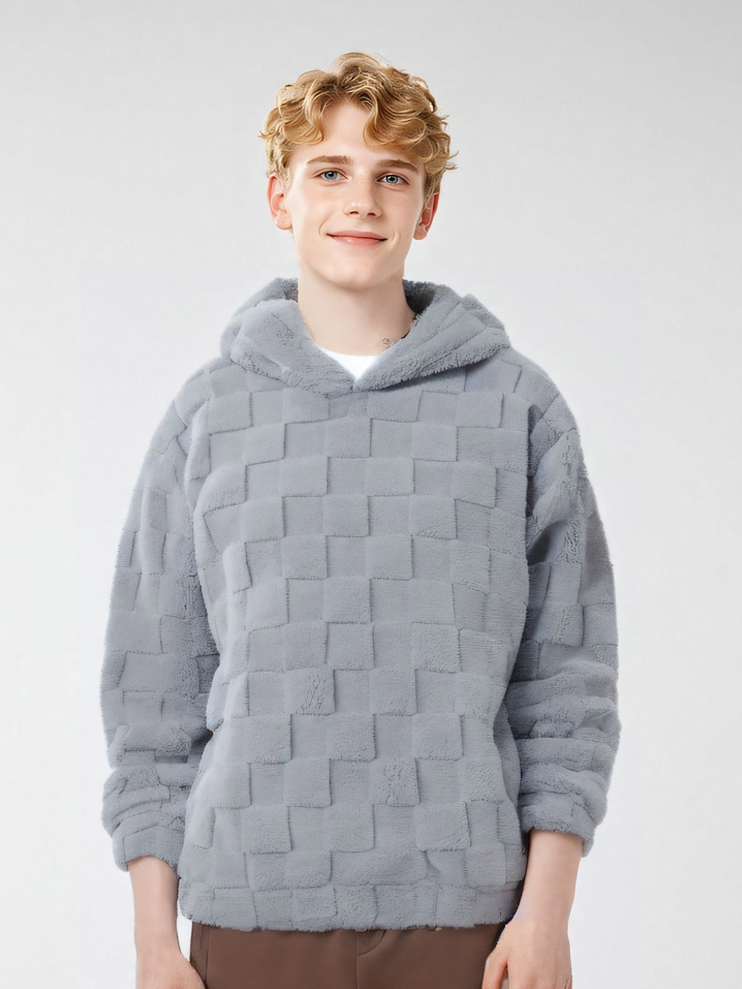 

StyleCast x Revolte Men Hooded Sweatshirt, Grey
