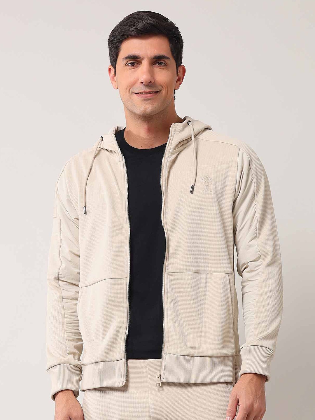 

U.S. Polo Assn. Denim Co. Men Hooded Sweatshirt, Beige