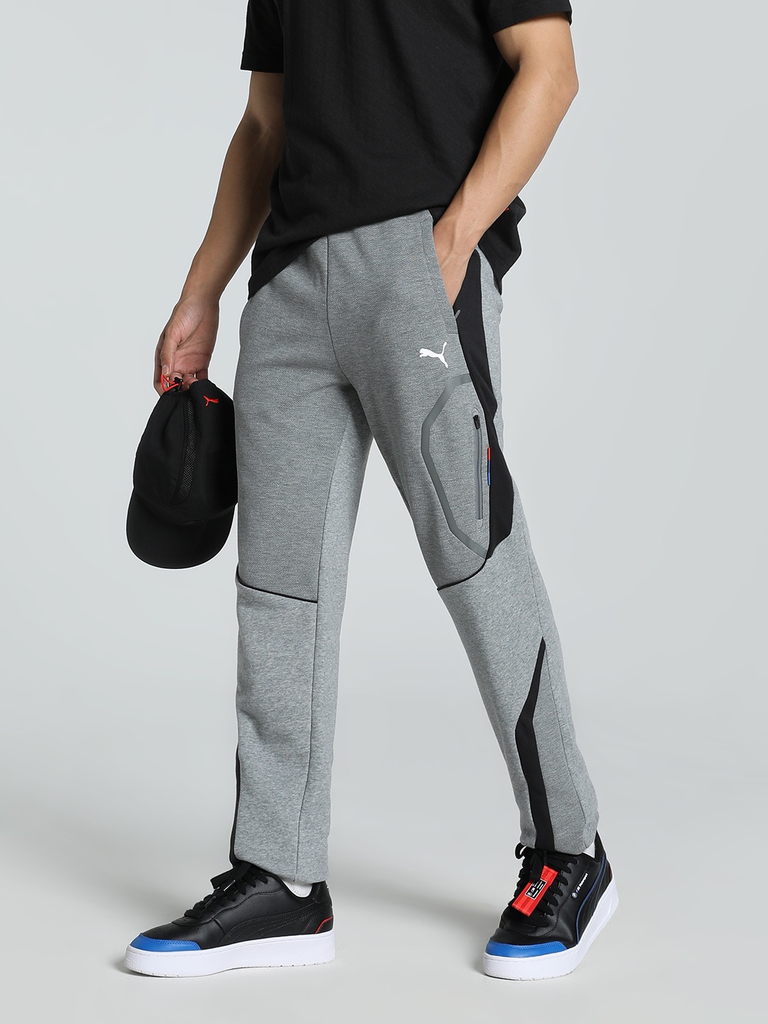 

PUMA Motorsport Men Mid Rise Track Pants, Grey