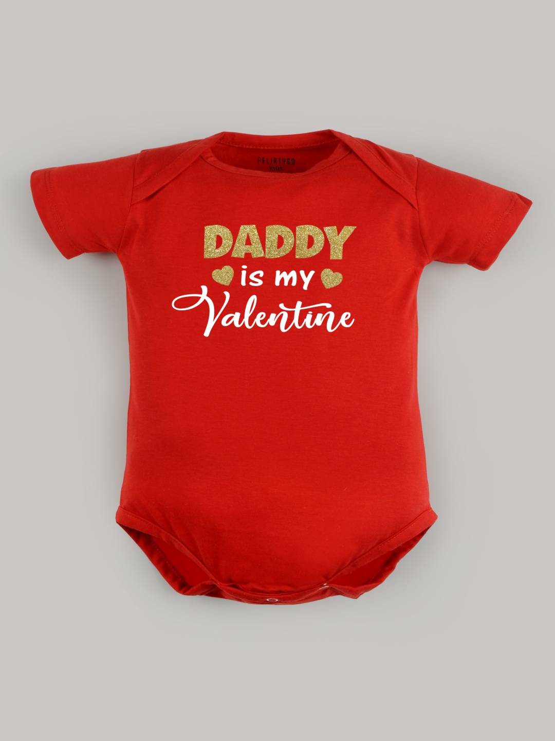 

FFLIRTYGO Infants Valentine Day Printed Cotton Bodysuit, Red