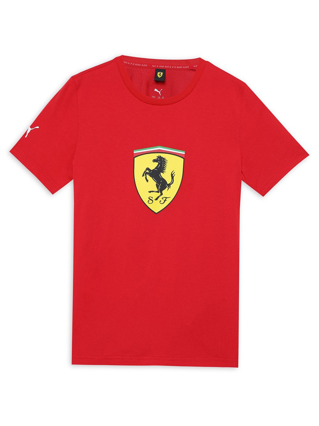 

PUMA Motorsport Kids Scuderia Ferrari Brand Logo Printed Cotton T-shirt, Red