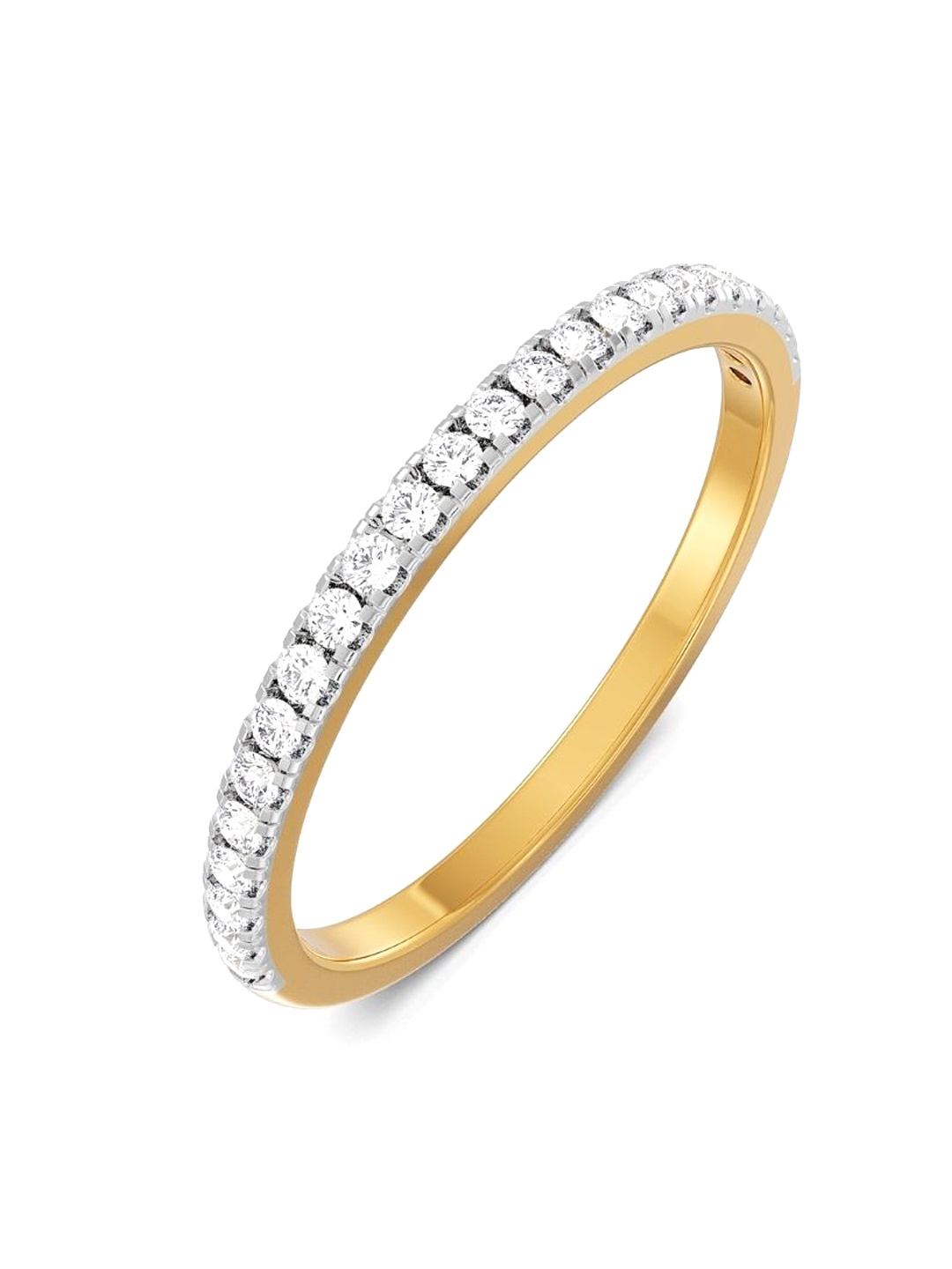 

Emori Women Shimmery Classic 18 Kt Gold 0.15ct Diamond Band 1.33gm