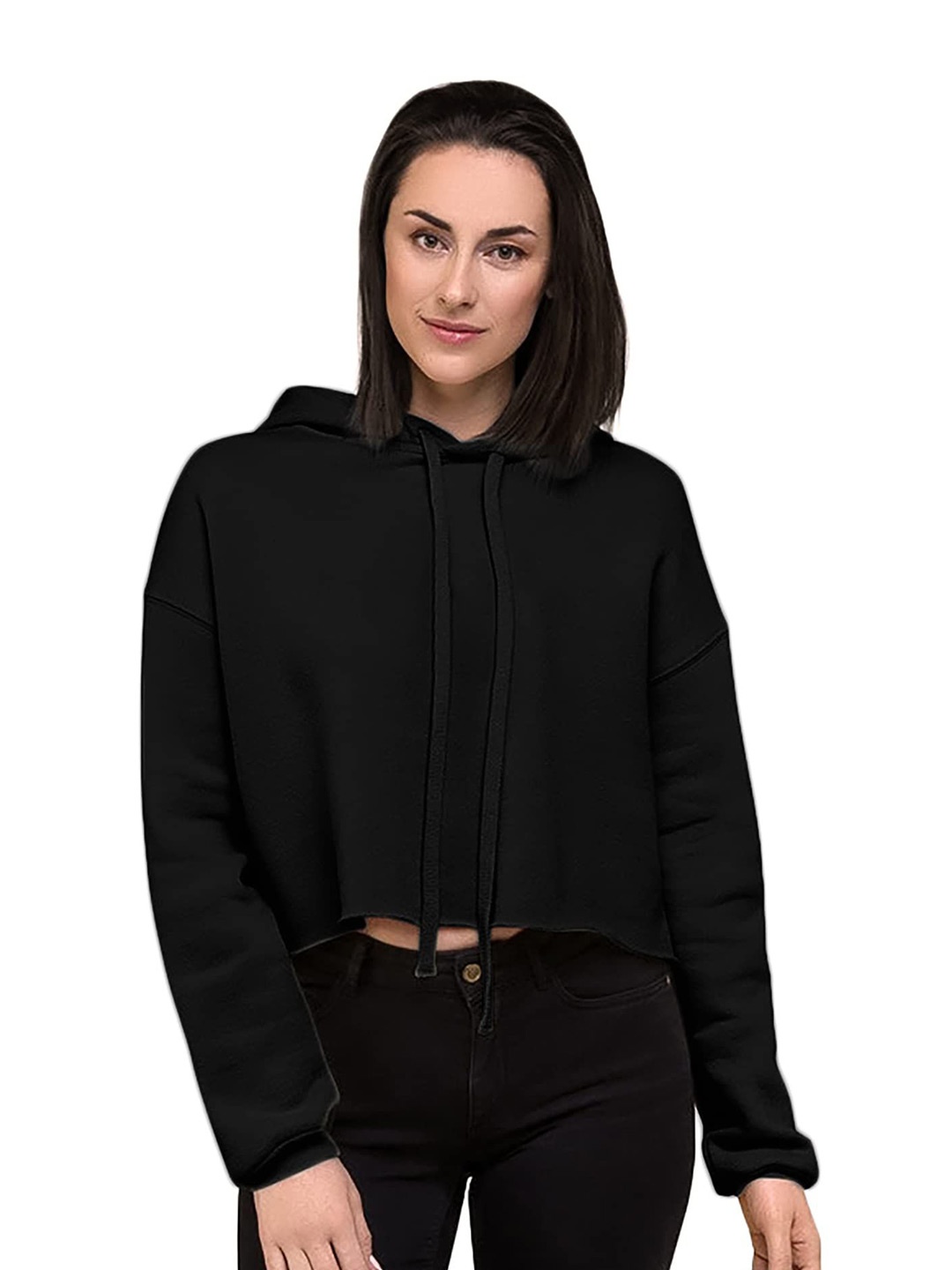 

NOTWILD Women Plus Size Hooded Sweatshirt, Black