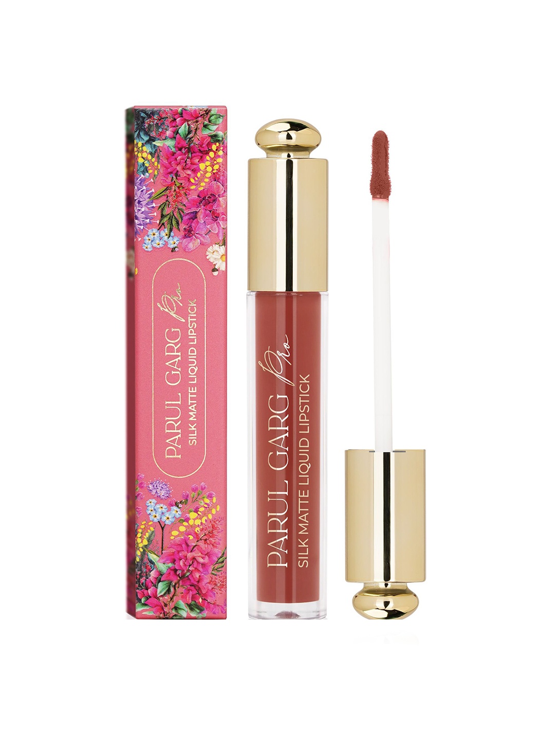 

Parul Garg Silk Matte Waterproof Liquid Lipstick- 3 ml- Fire Lily, Brown