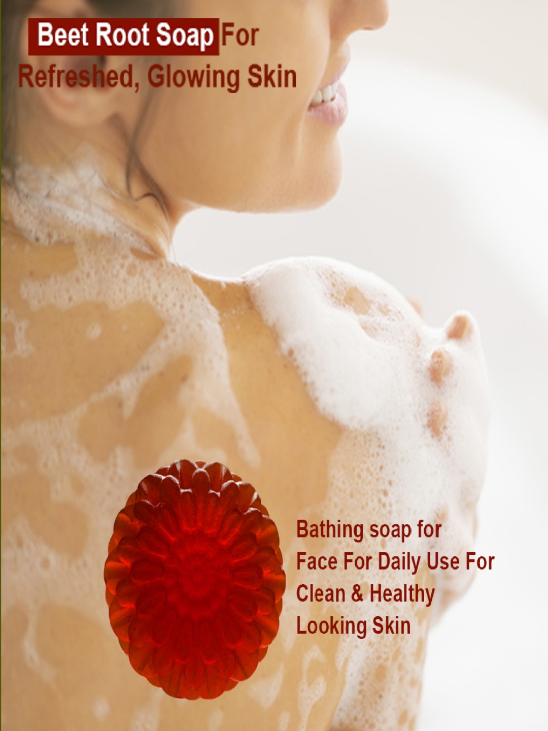 

GROOVY Clove Cleanse Beet Root Bathing Soap - 100 g, Red